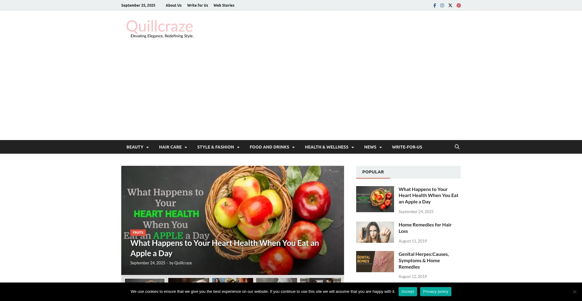 Quillcraze.com Screenshot