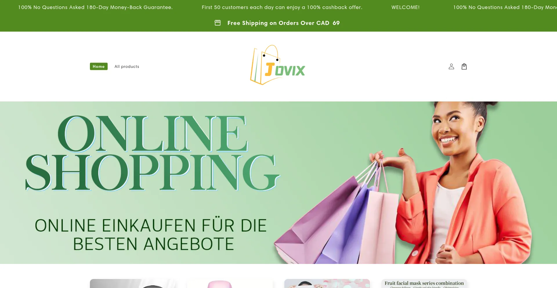 Website screenshot of Quoreta.com