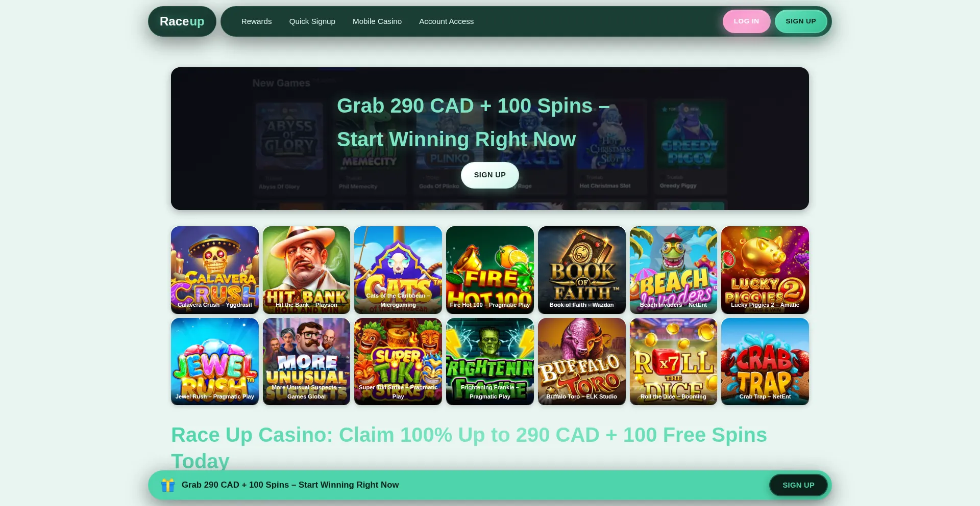 Race-upcasino.com
