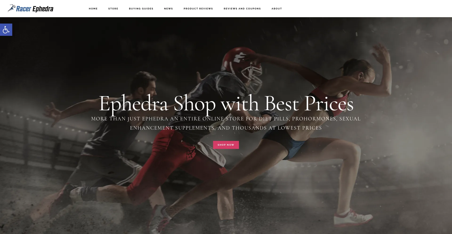 Website screenshot of Racerephedra.com