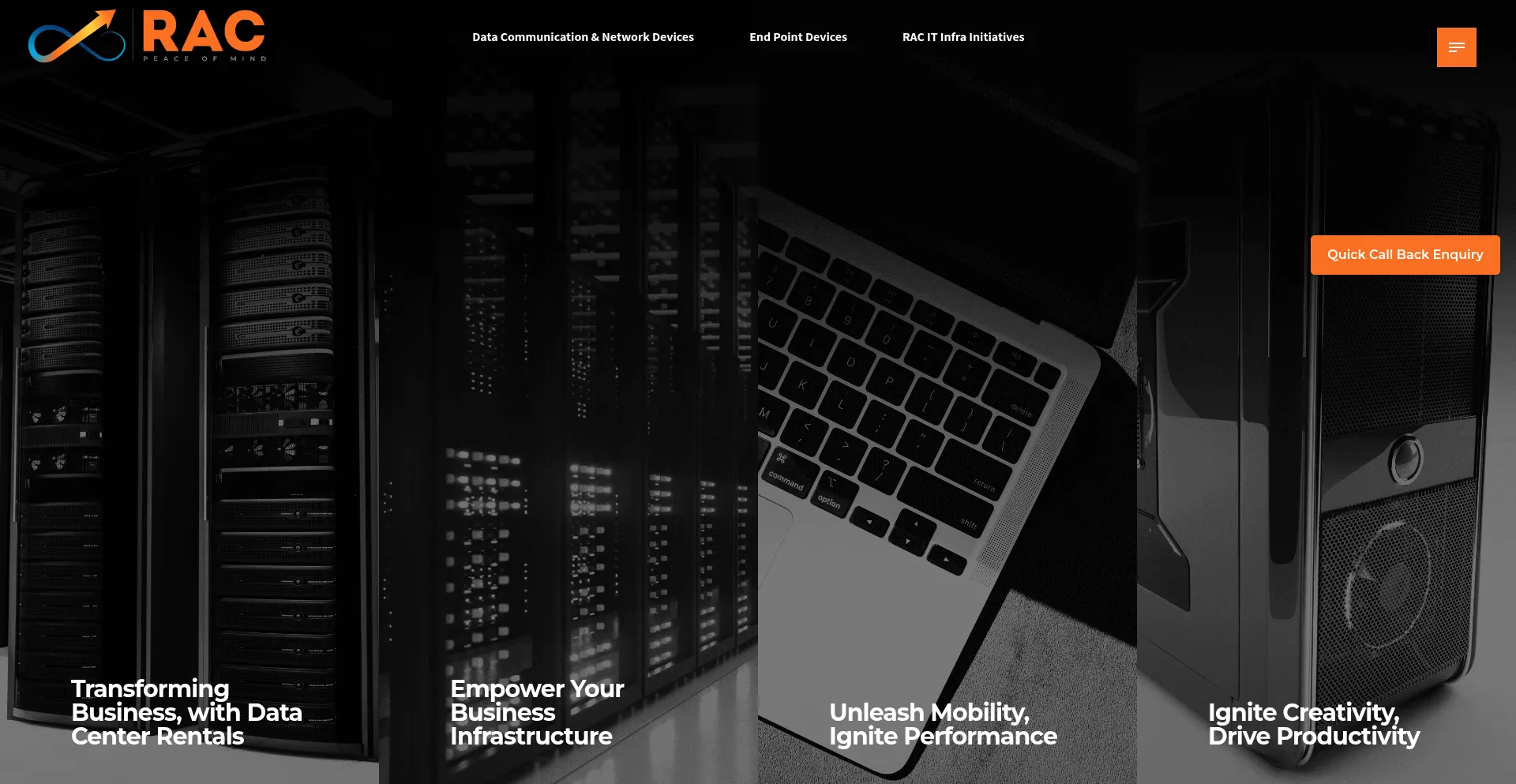 Website screenshot of Racwg.com