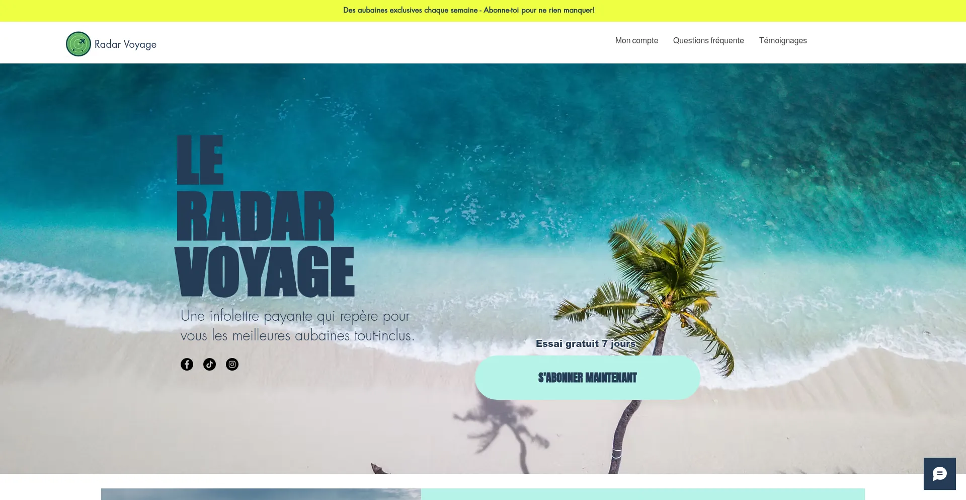 Radarvoyage.ca Screenshot