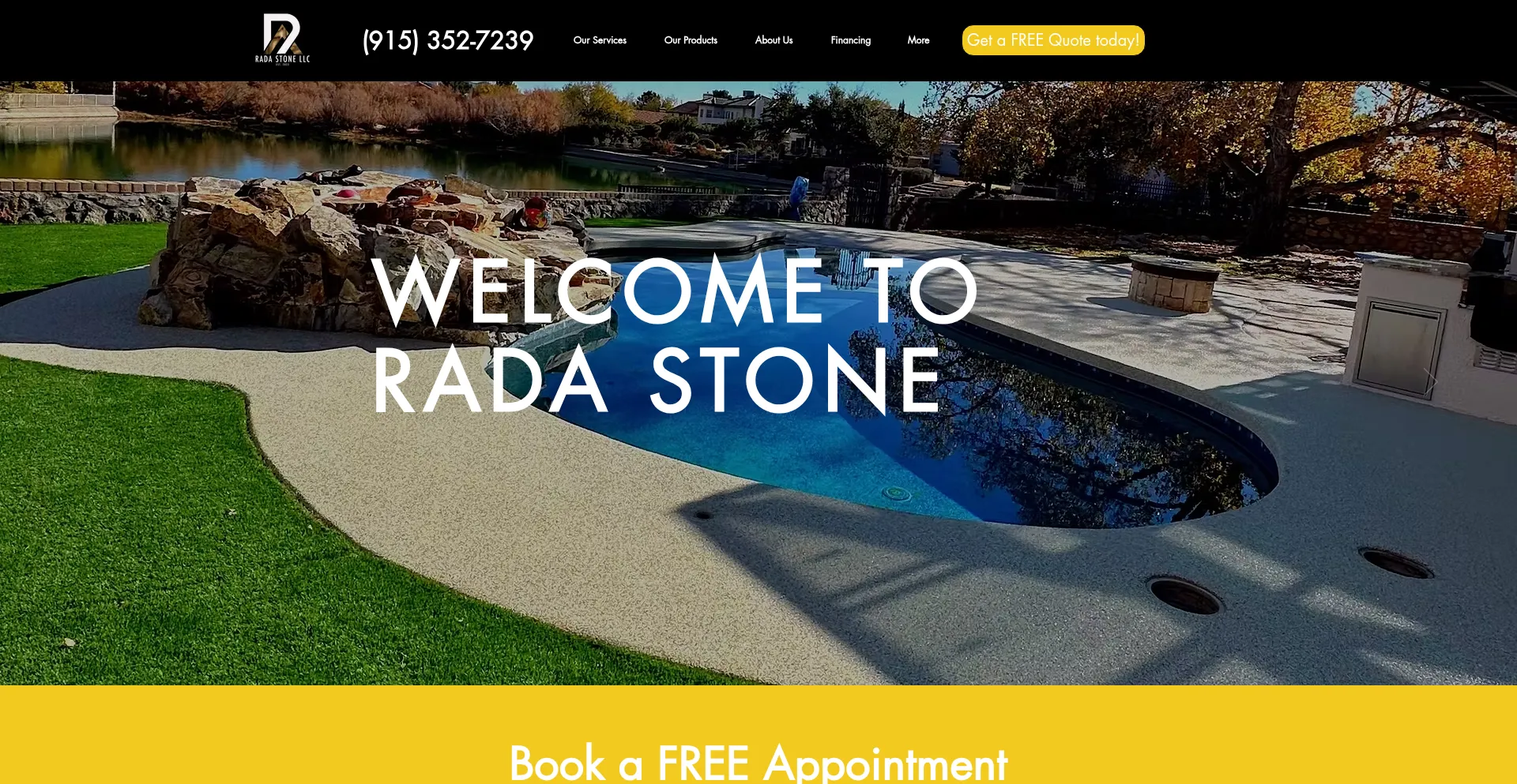 Website screenshot of Radastone.com