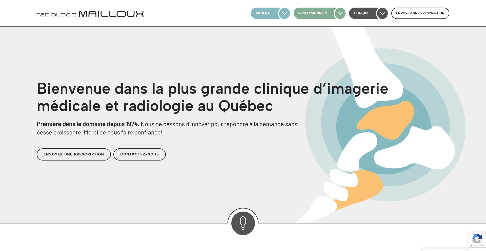 Website screenshot of Radiologiemailloux.com