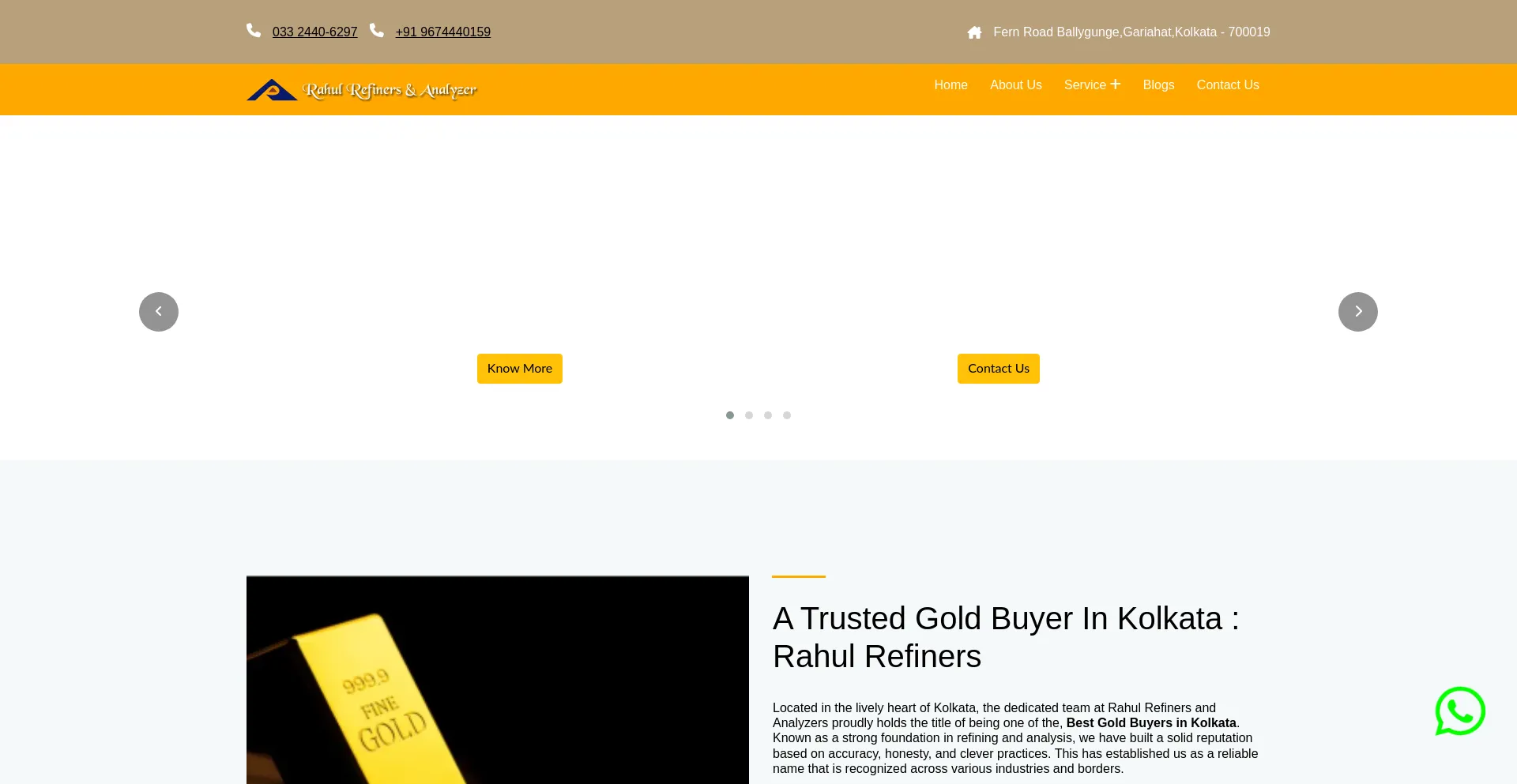 Website screenshot of Rahulrefinery.com