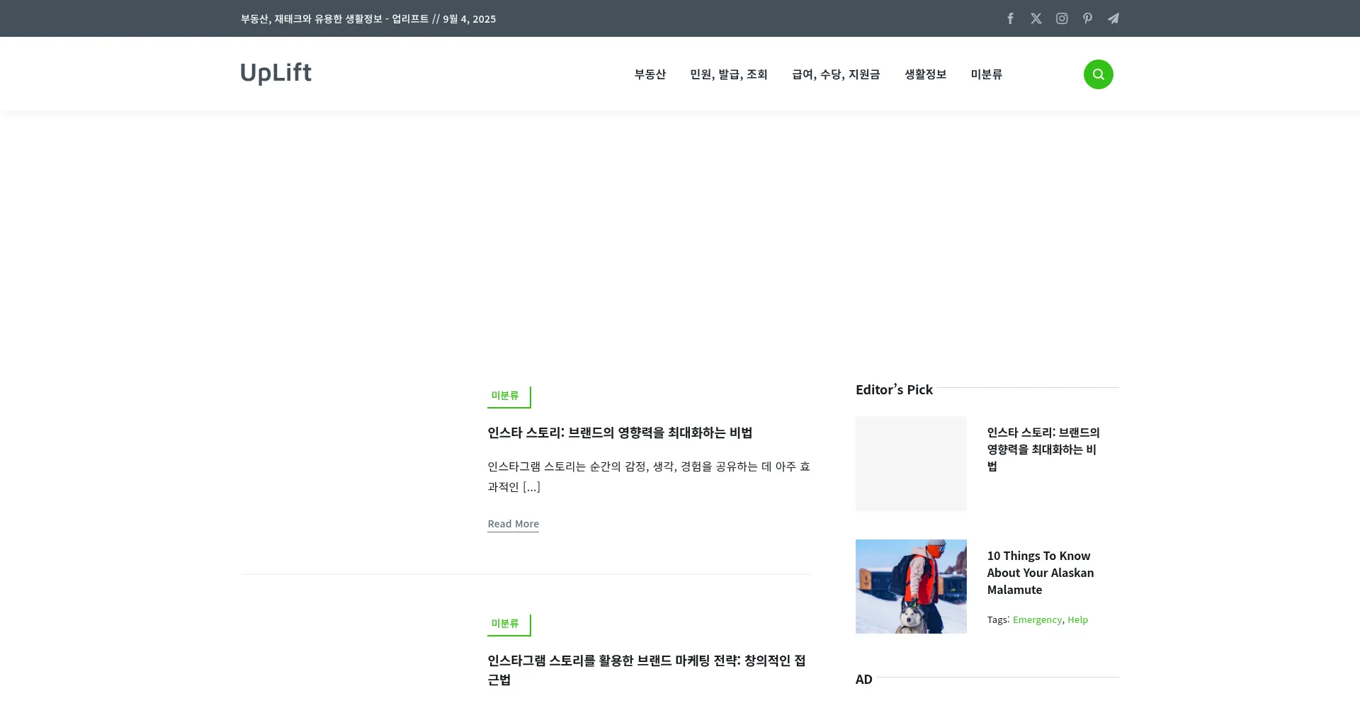 Website screenshot of Raiz.kr