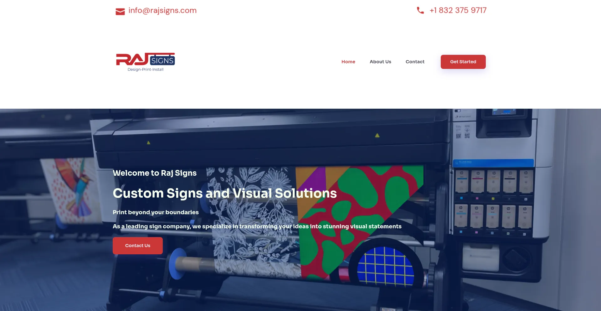 Rajsigns.com Screenshot