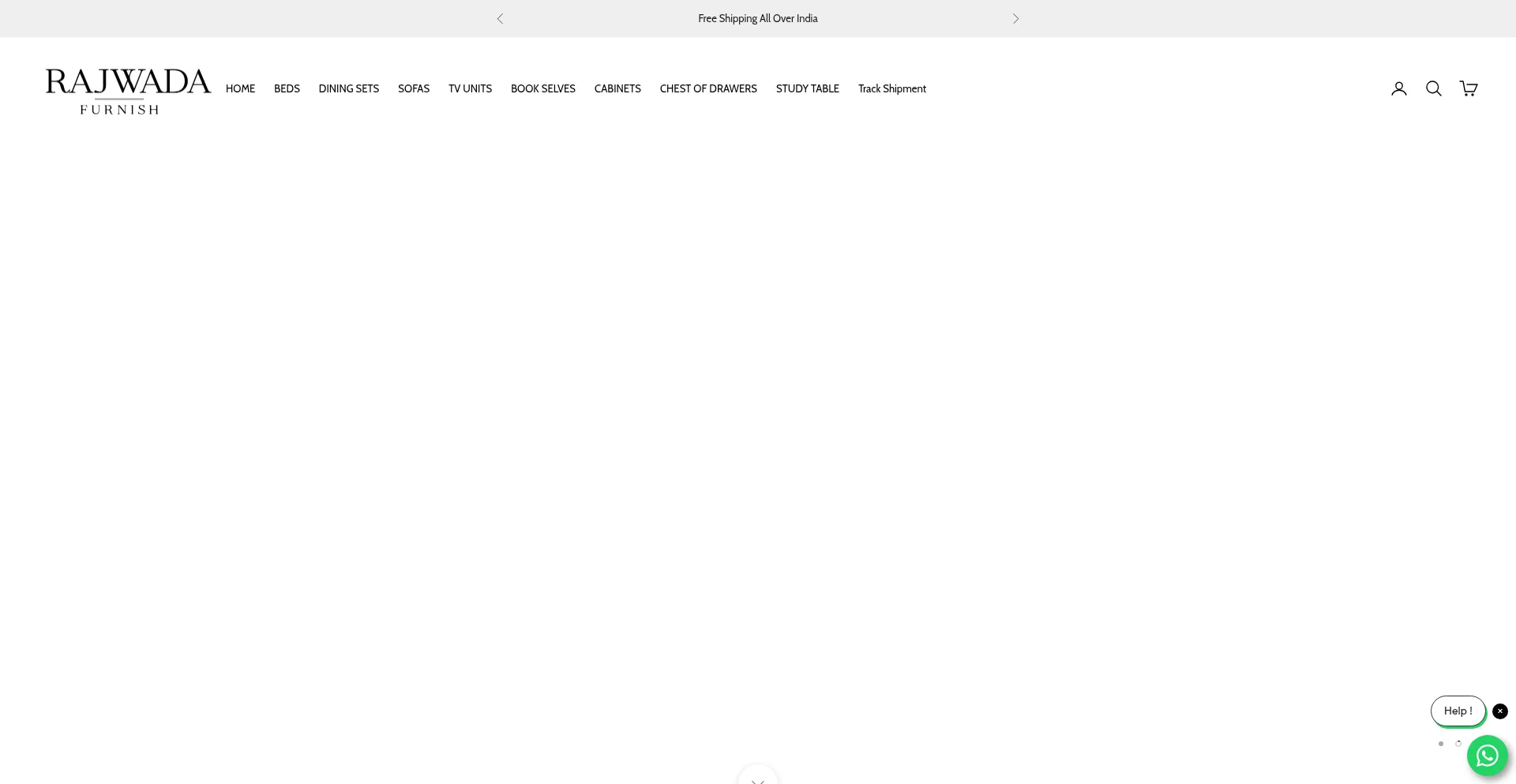 Website screenshot of Rajwadafurnish.com