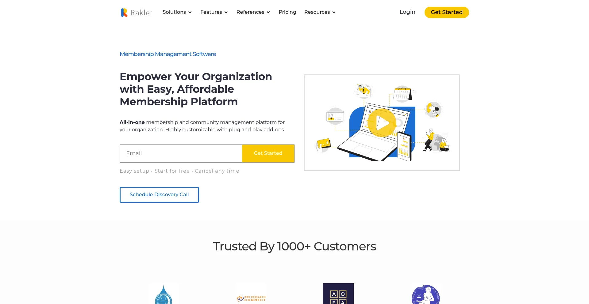 Website screenshot of Raklet.com