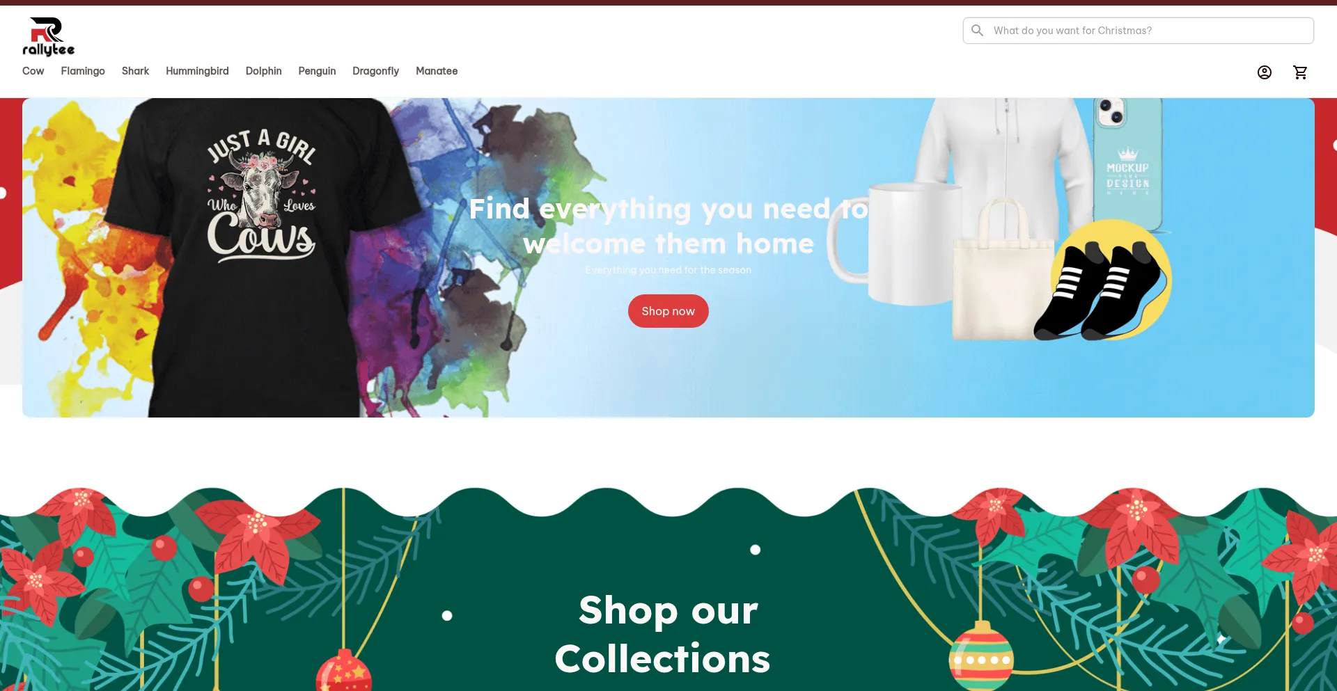 Website screenshot of Rallytee.com