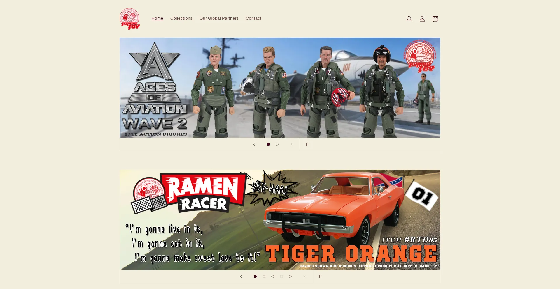 Website screenshot of Ramentoy.com