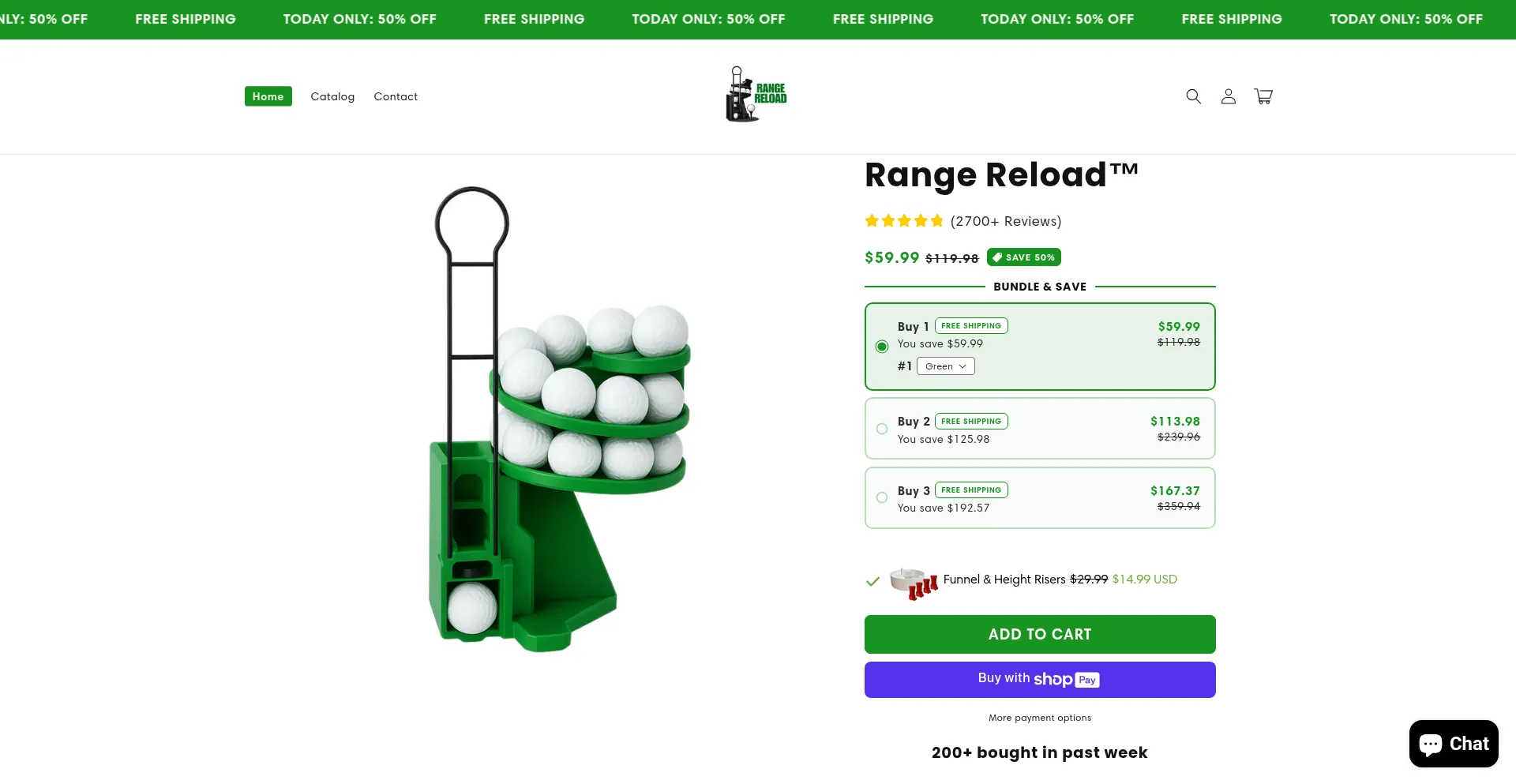 Website screenshot of Rangereload.com