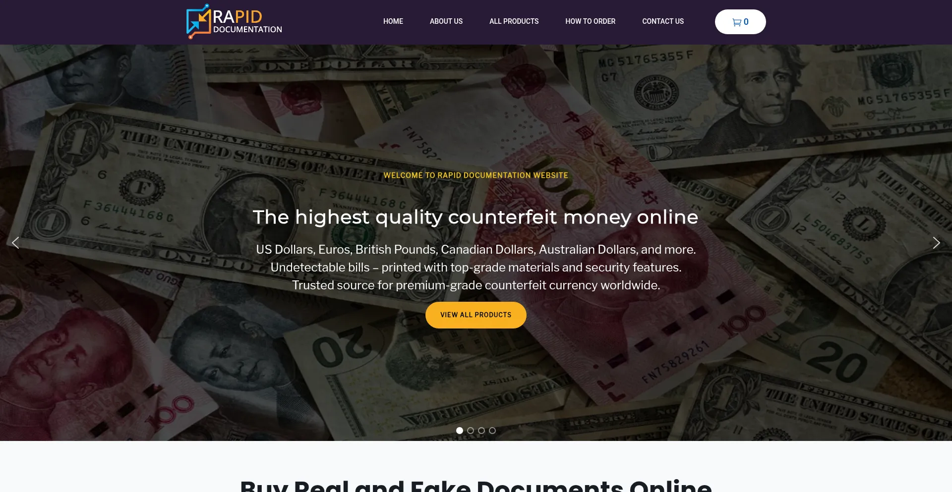 Website screenshot of Rapiddocumentation.com