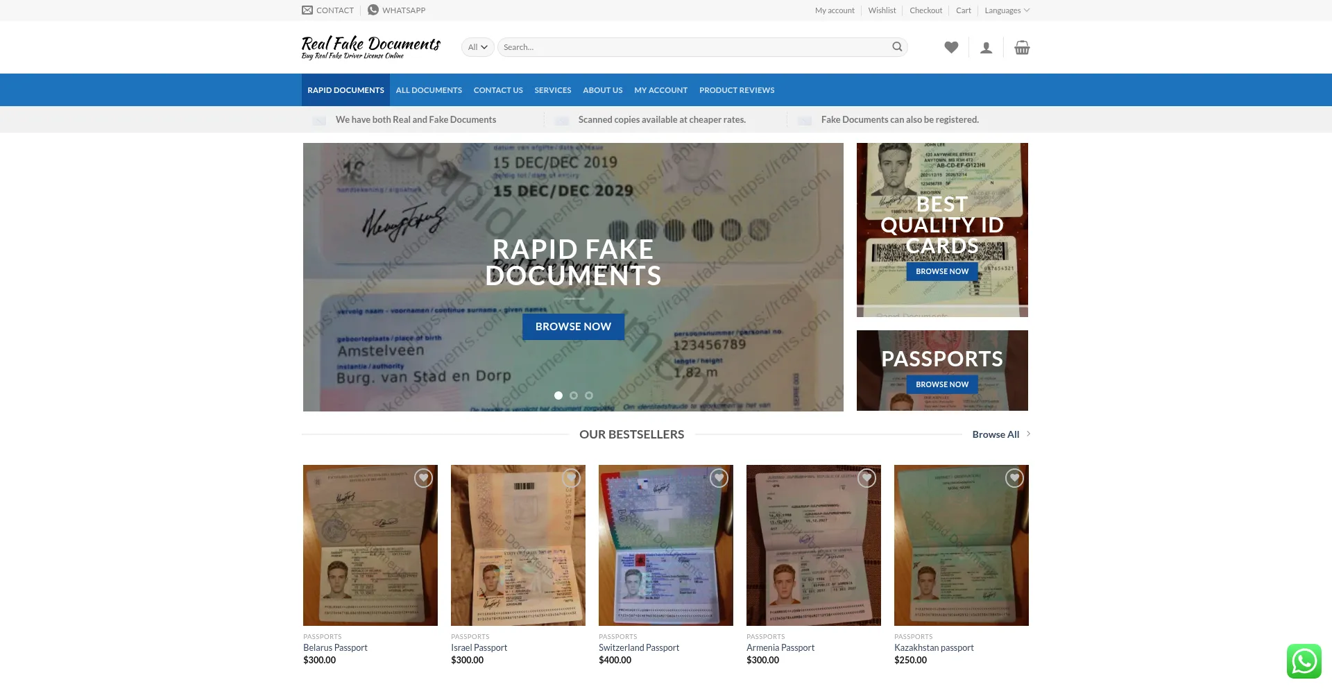 Rapidfakedocuments.com 安全可靠吗？