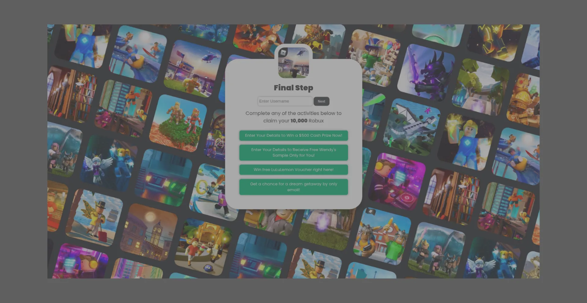 Website screenshot of Rbx.credit