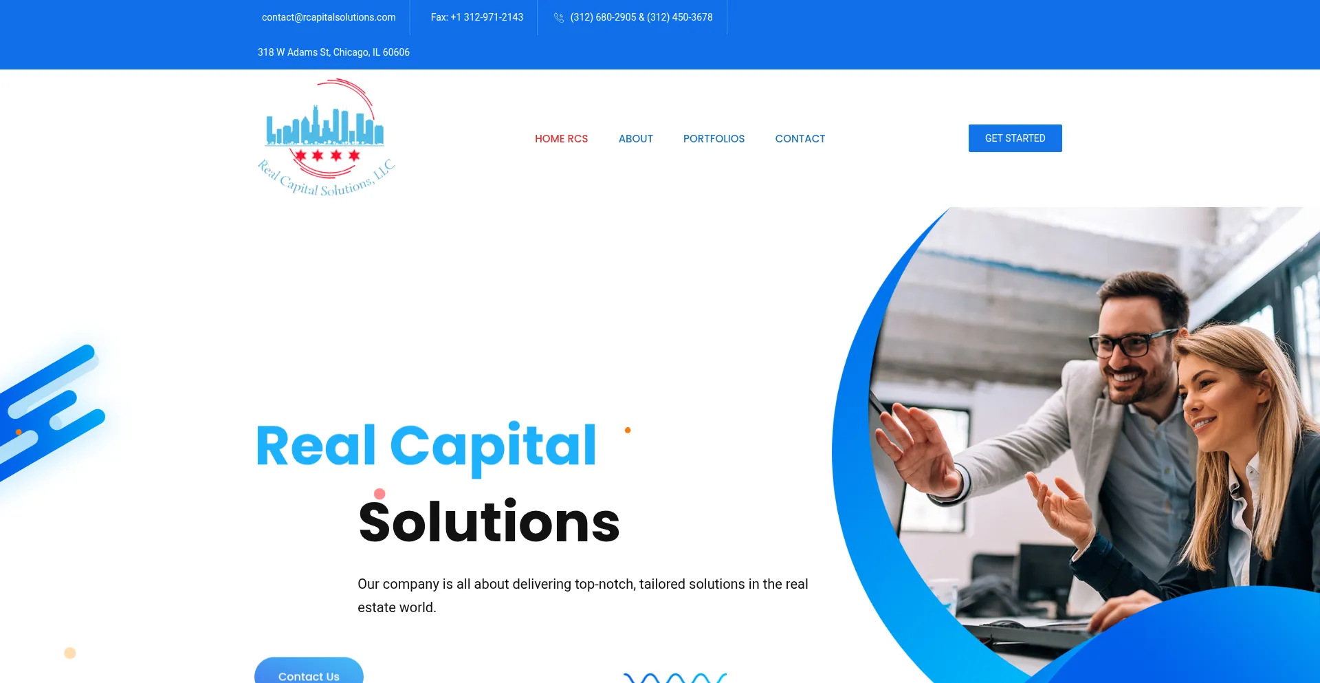 Website screenshot of Rcapitalsolutions.com