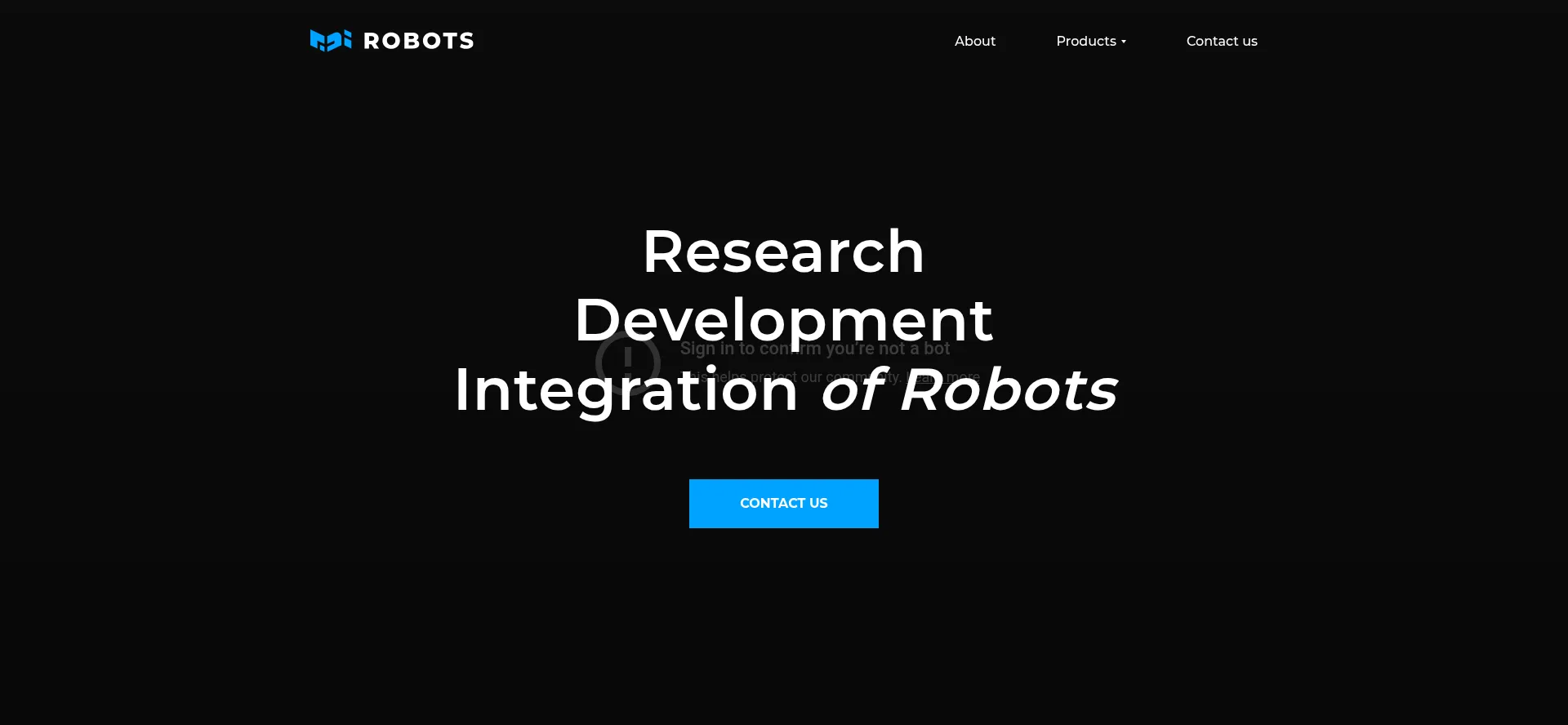 Website screenshot of Rdirobots.com