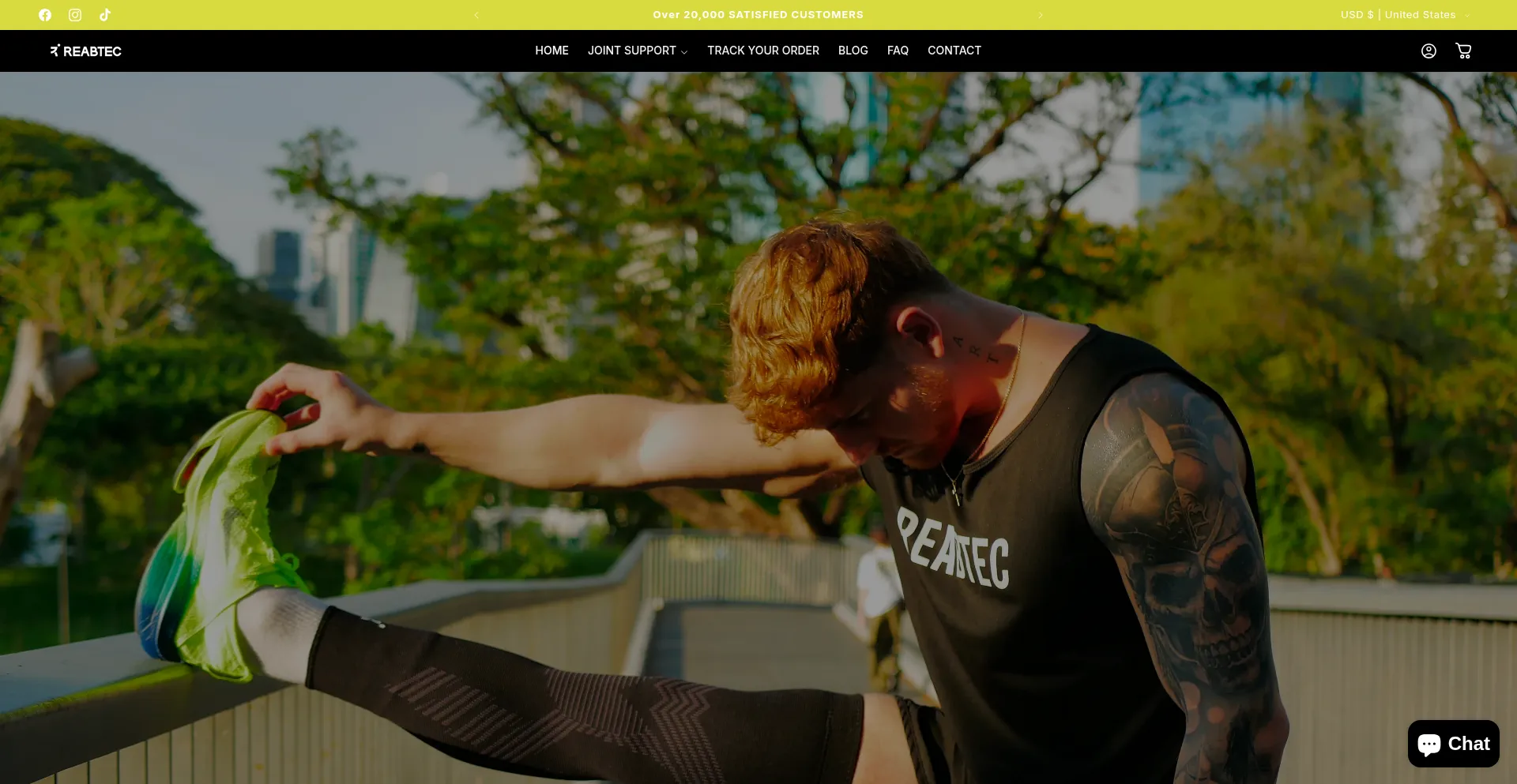 Website screenshot of Reabtec.com