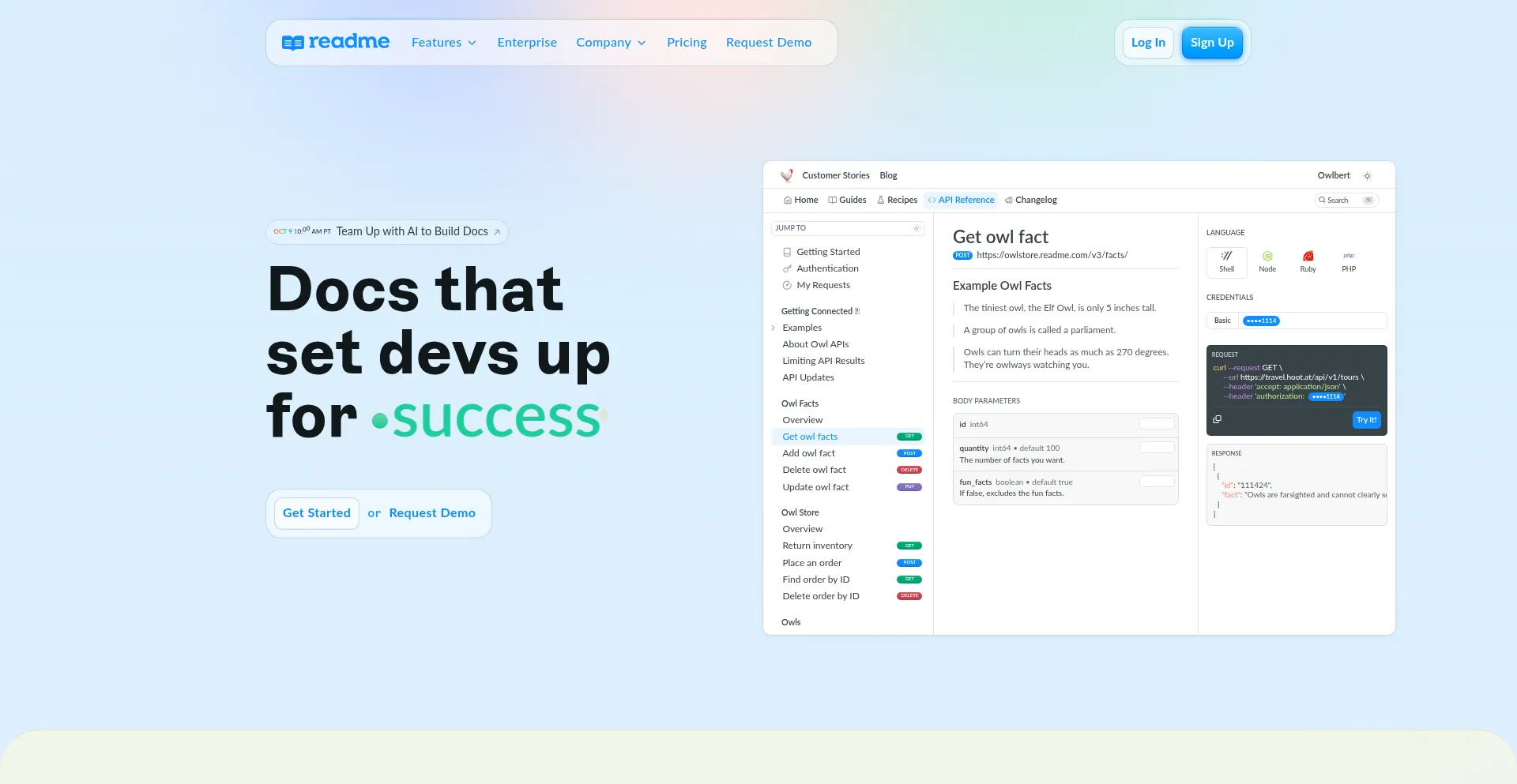 Readme.com Screenshot