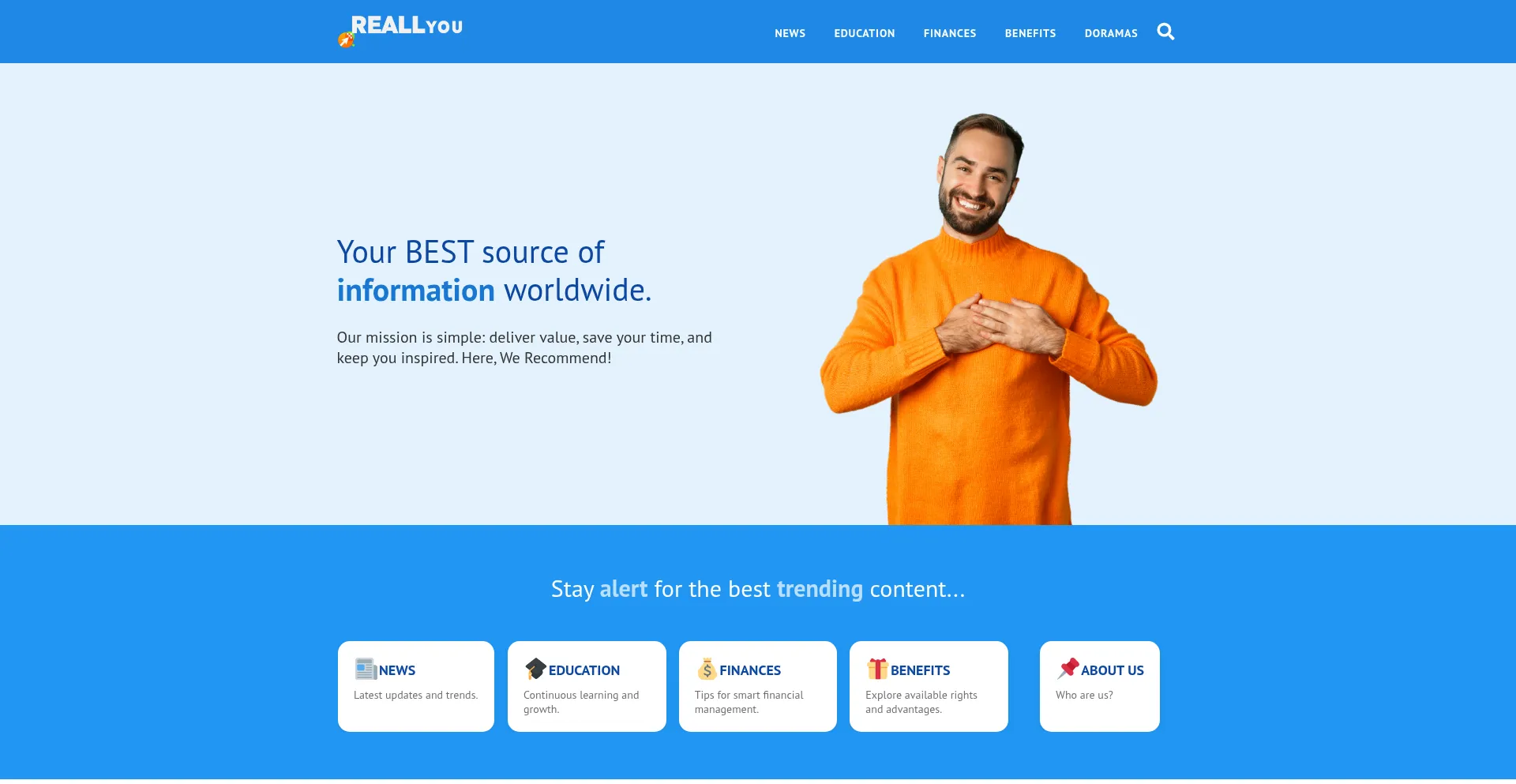 Website screenshot of Reallyour.com