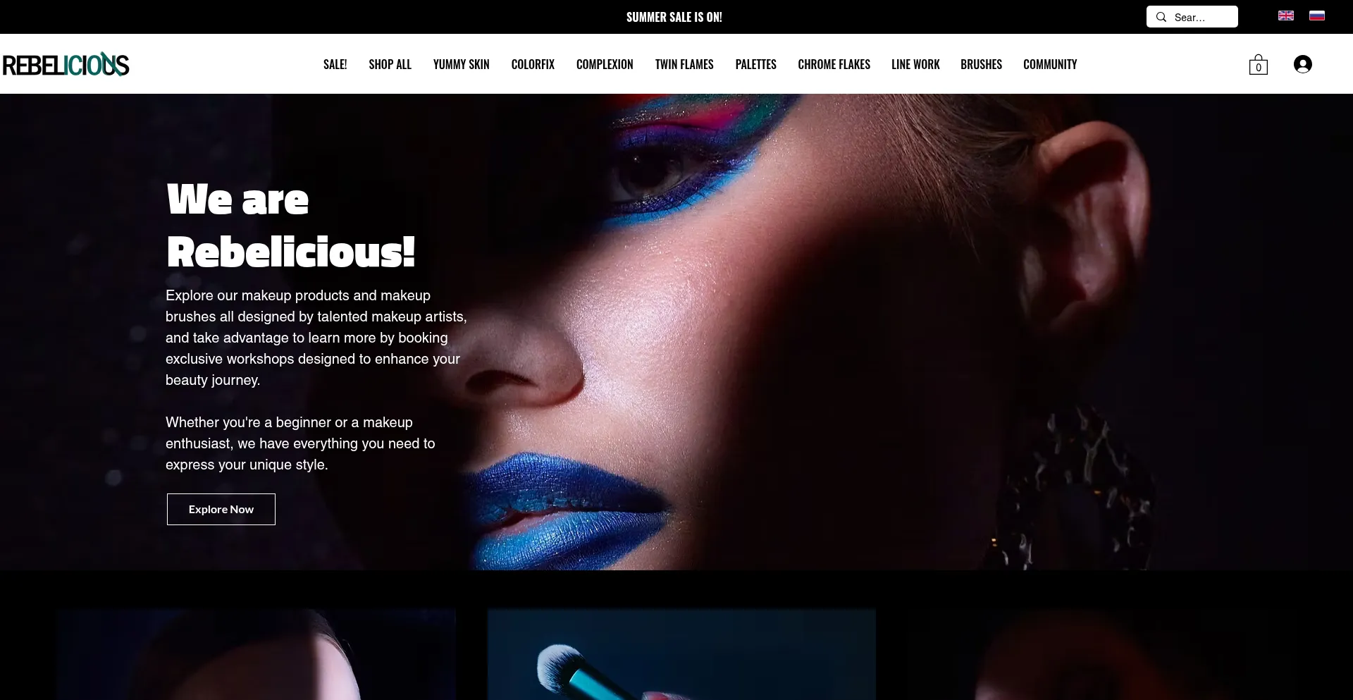 Website screenshot of Rebelicious.eu