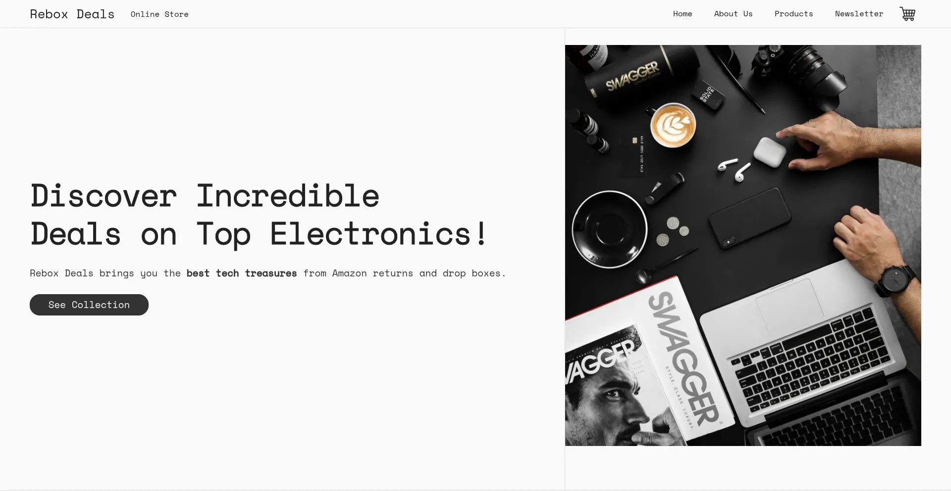 Website screenshot of Reboxdeals.com