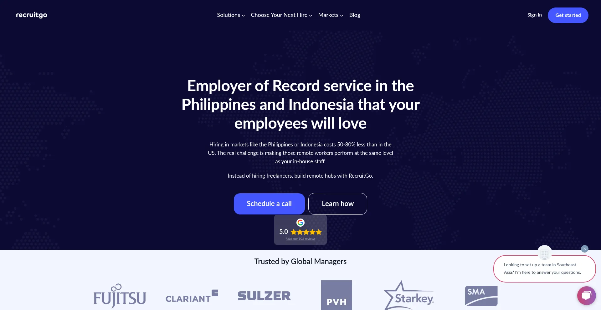 Website screenshot of Recruitgo.com