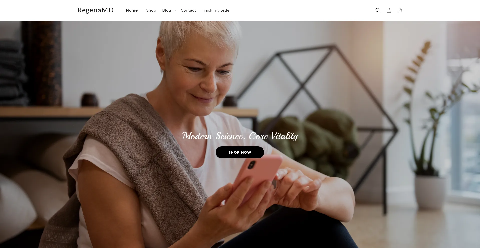 Website screenshot of Regenamd.com