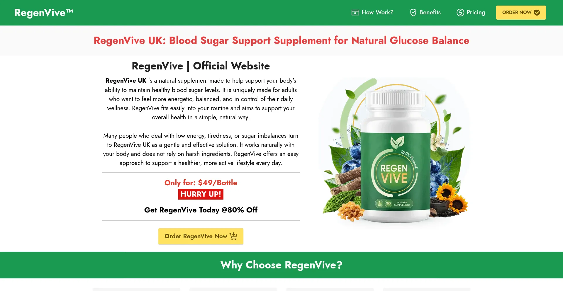 Website screenshot of Regenvive.uk