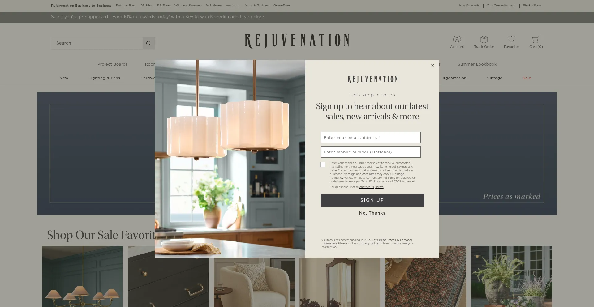 Website screenshot of Rejuv.com