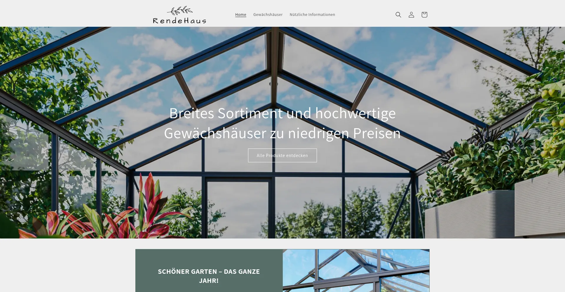 Website screenshot of Rendehaus.com