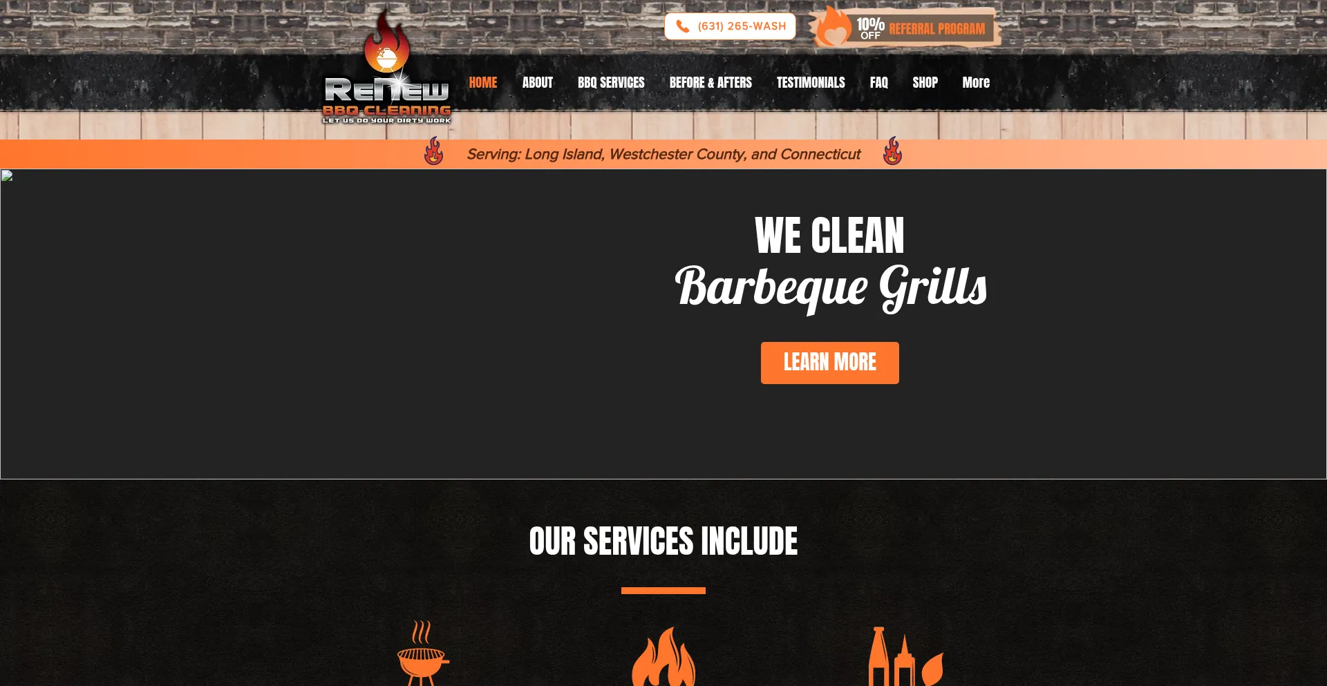 Website screenshot of Renewbbqcleaning.com