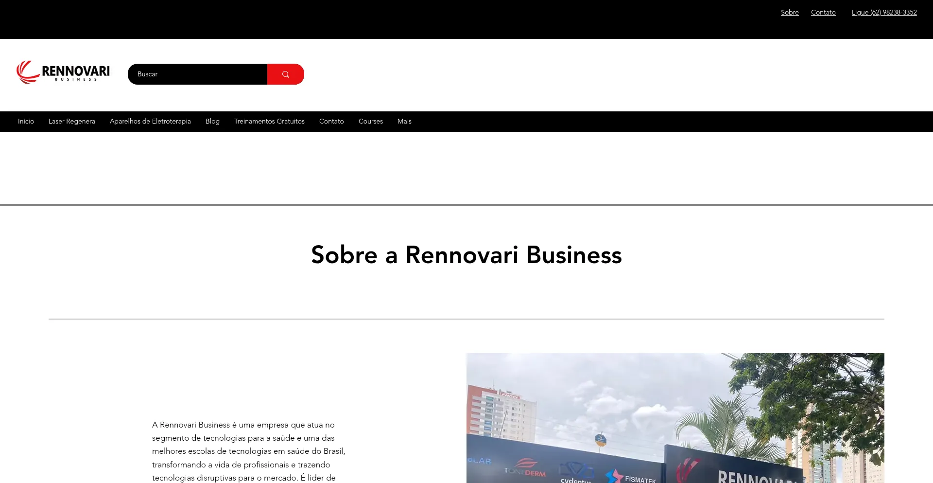 Website screenshot of Rennovaribusiness.com
