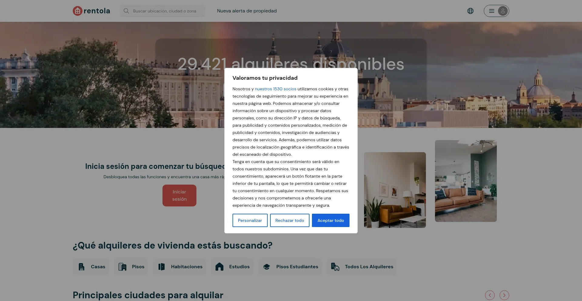 Rentola.es Screenshot