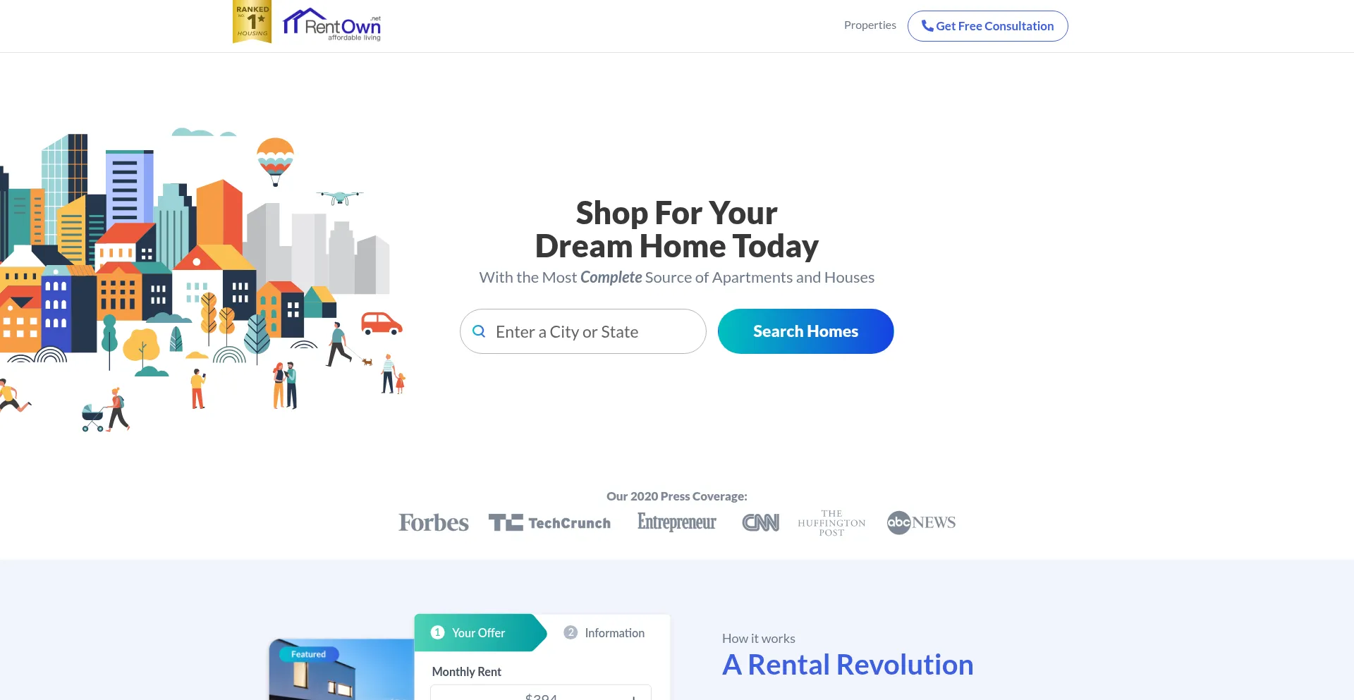 Rentown.net Screenshot