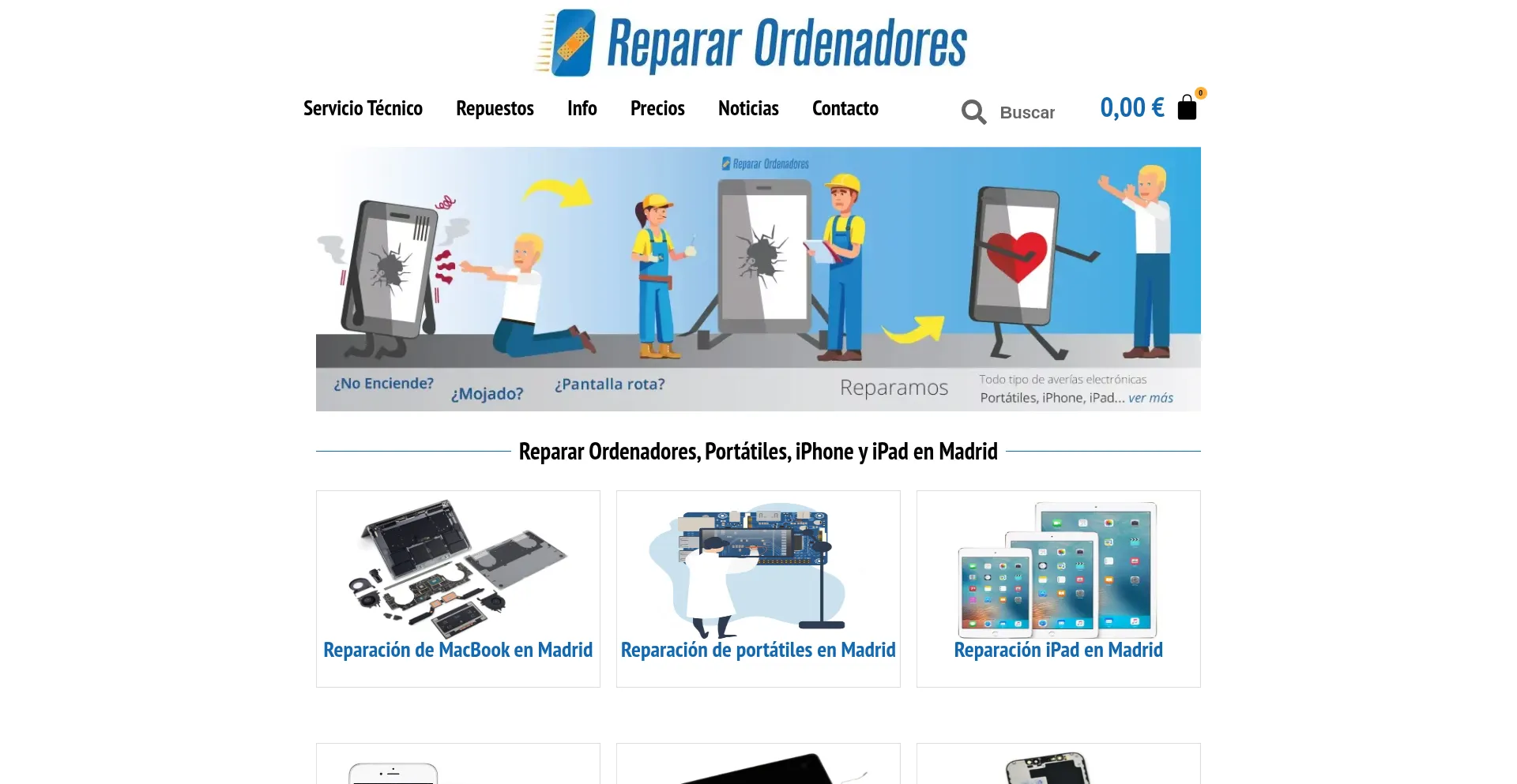 Repararordenadores.com Screenshot