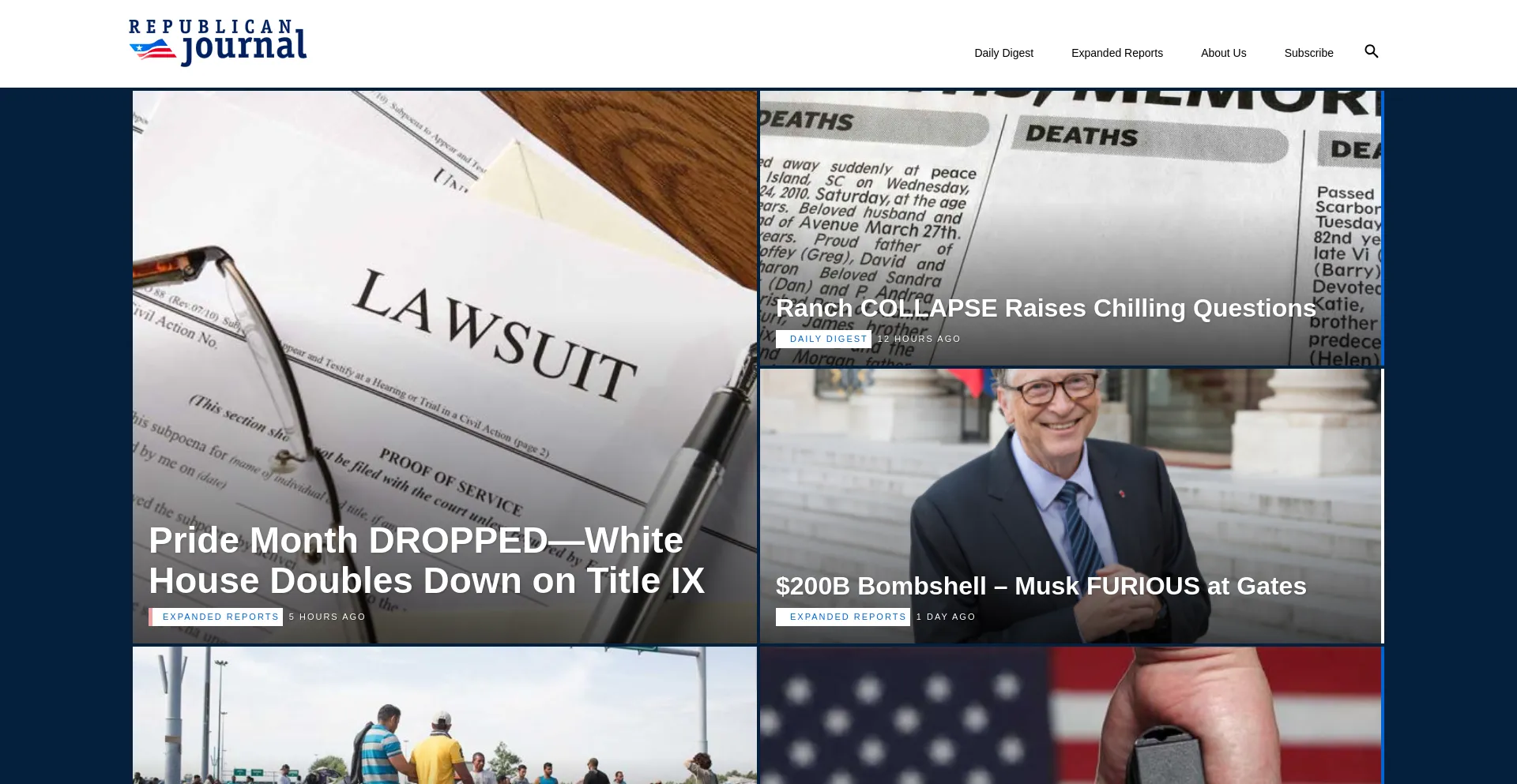 Website screenshot of Republicanjournal.org