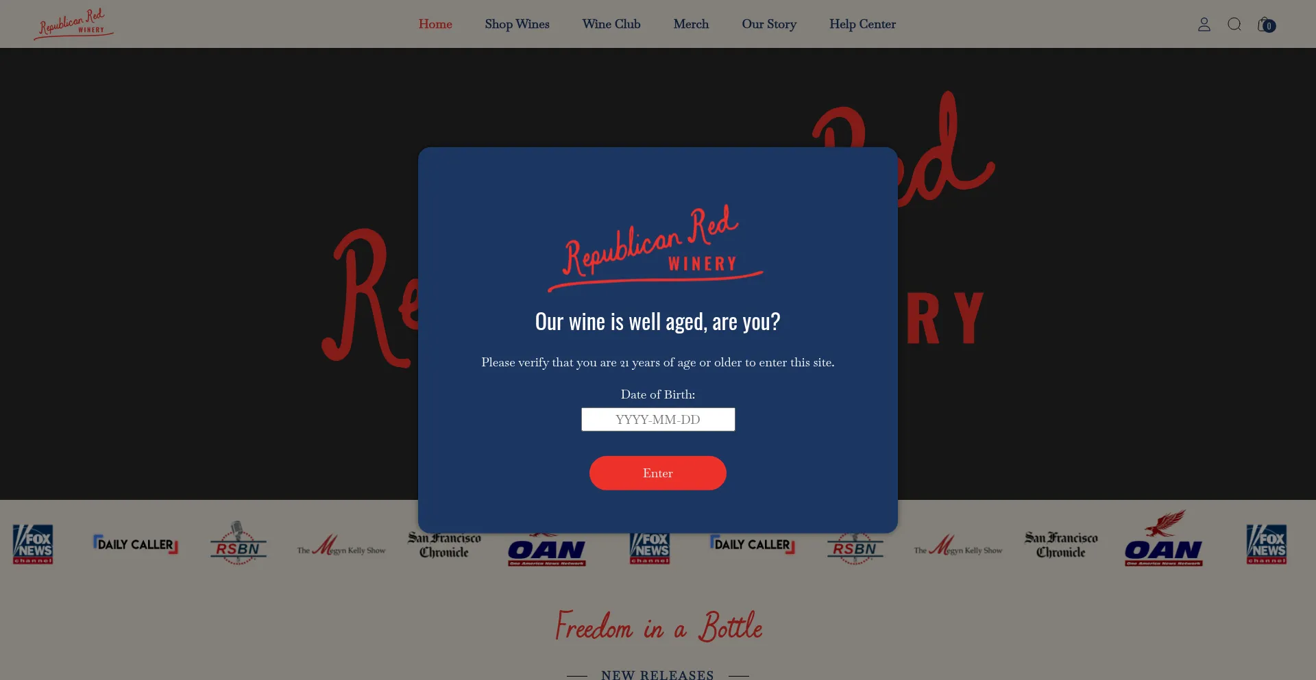 Website screenshot of Republicanred.com