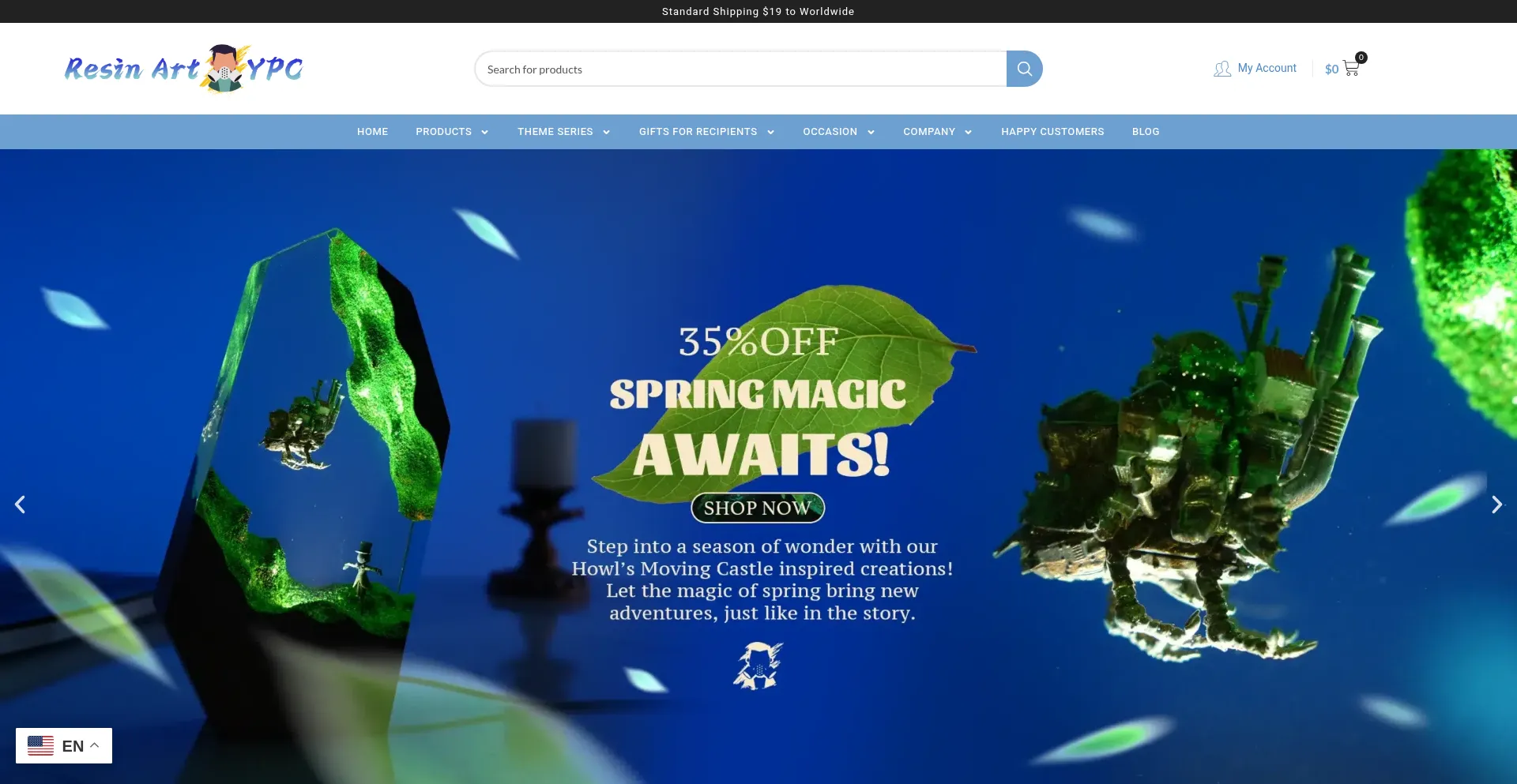 Resinartypc.com Screenshot