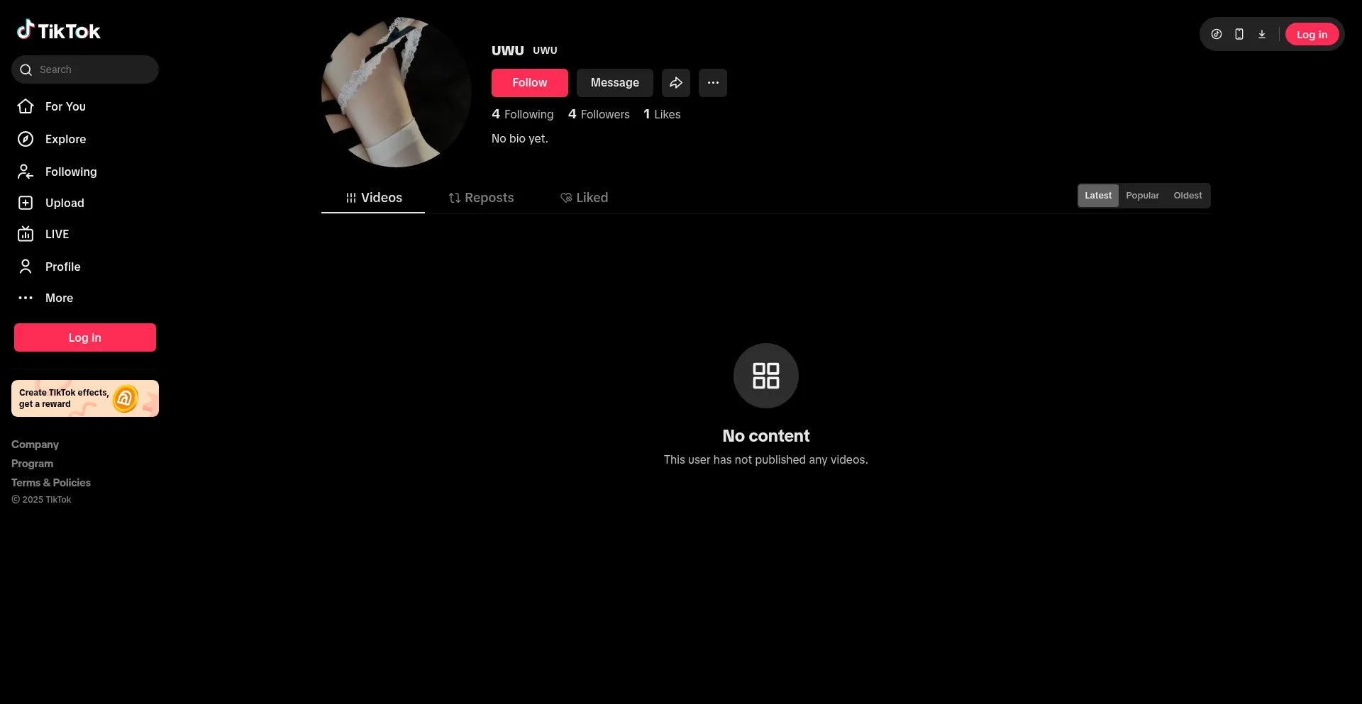 Website screenshot of Reta.mynicelinks.xyz