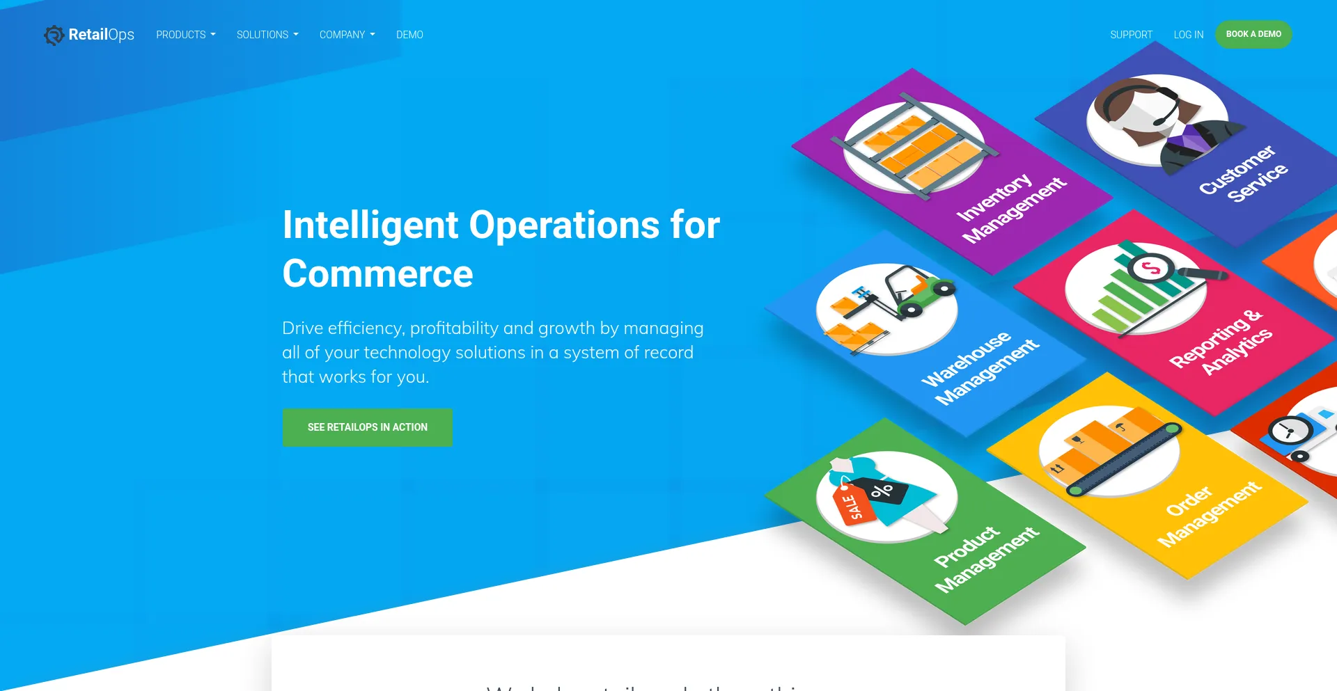 Website screenshot of Retailops.com