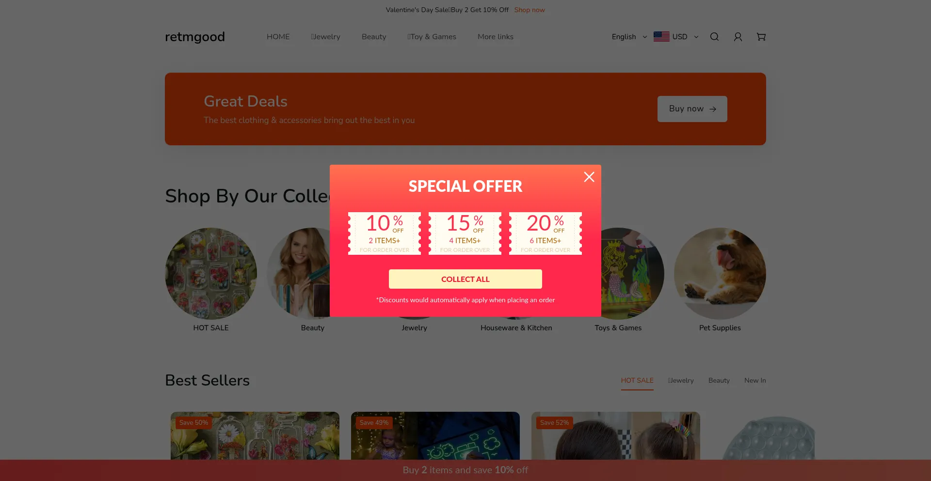 Website screenshot of Retmgood.com