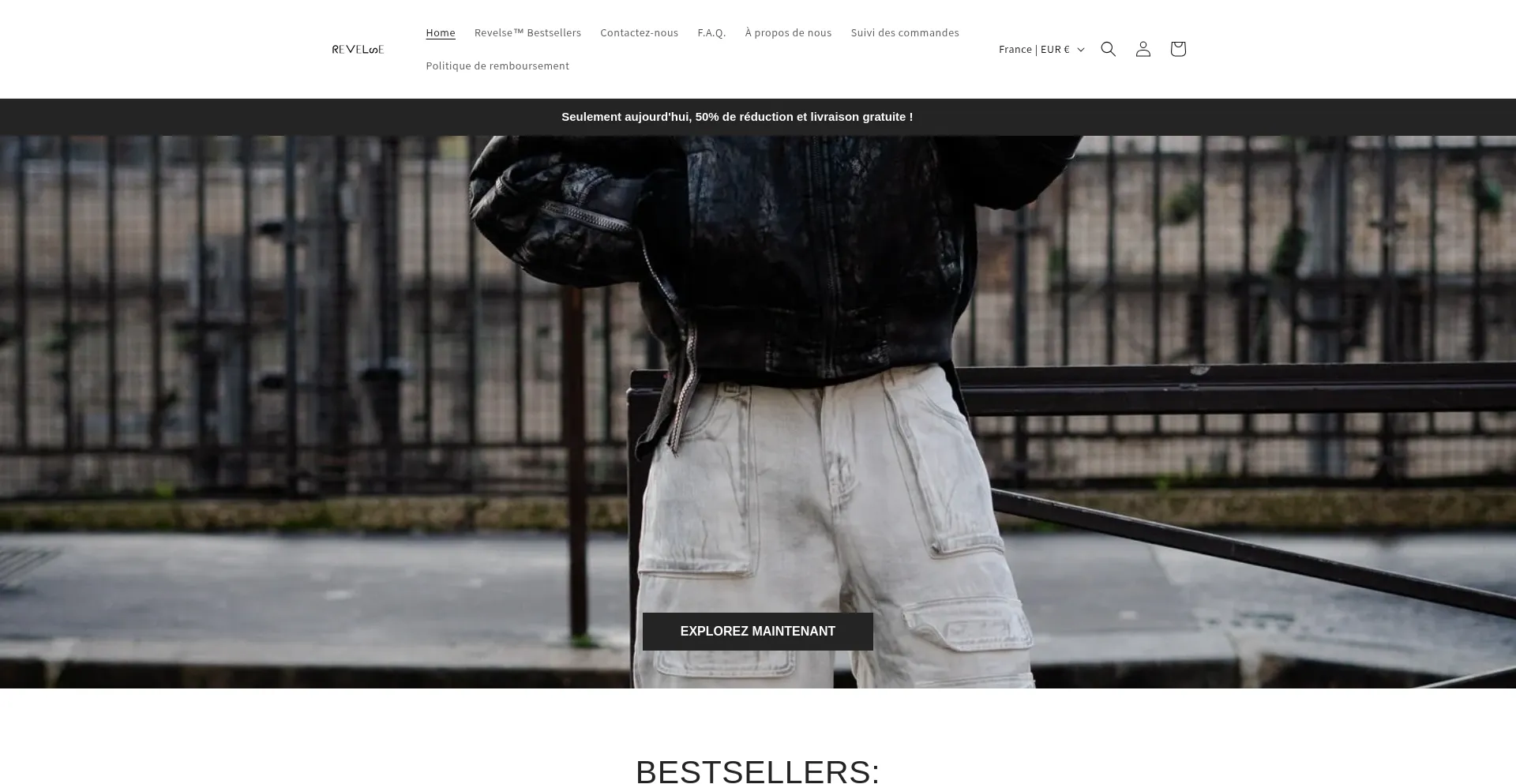 Website screenshot of Revelsefrance.com