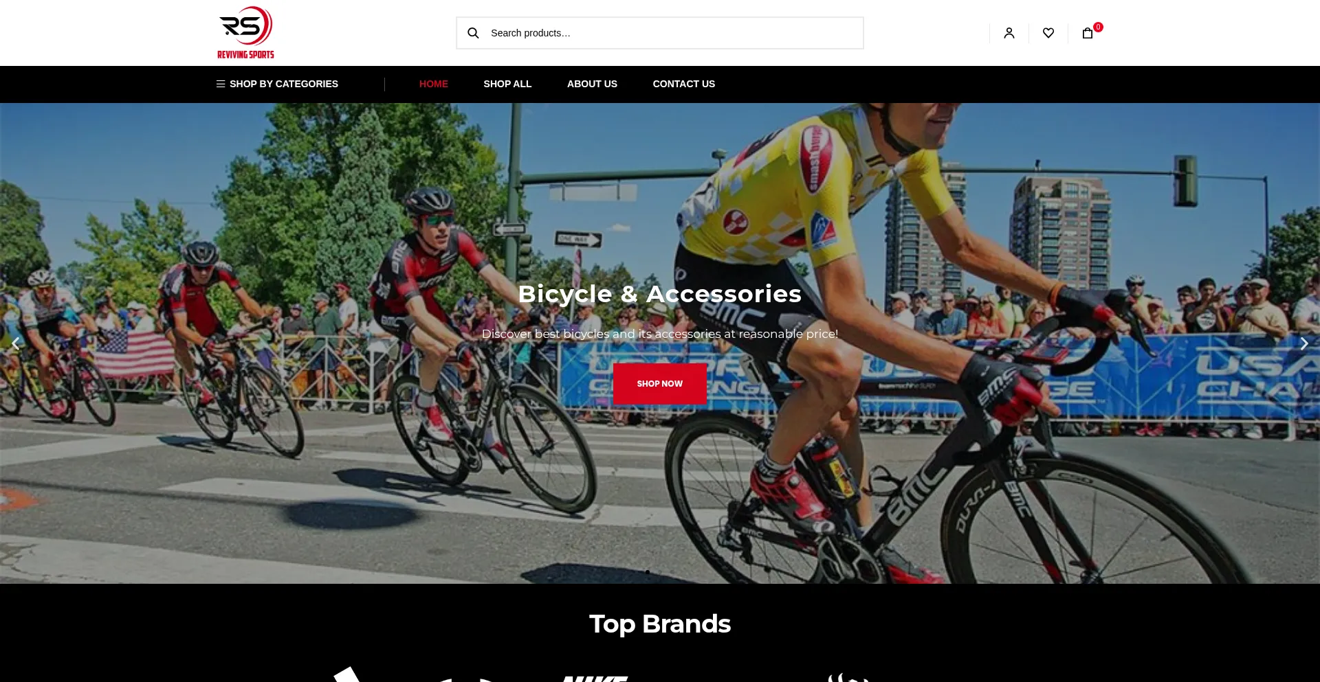 Website screenshot of Revivingsports.com
