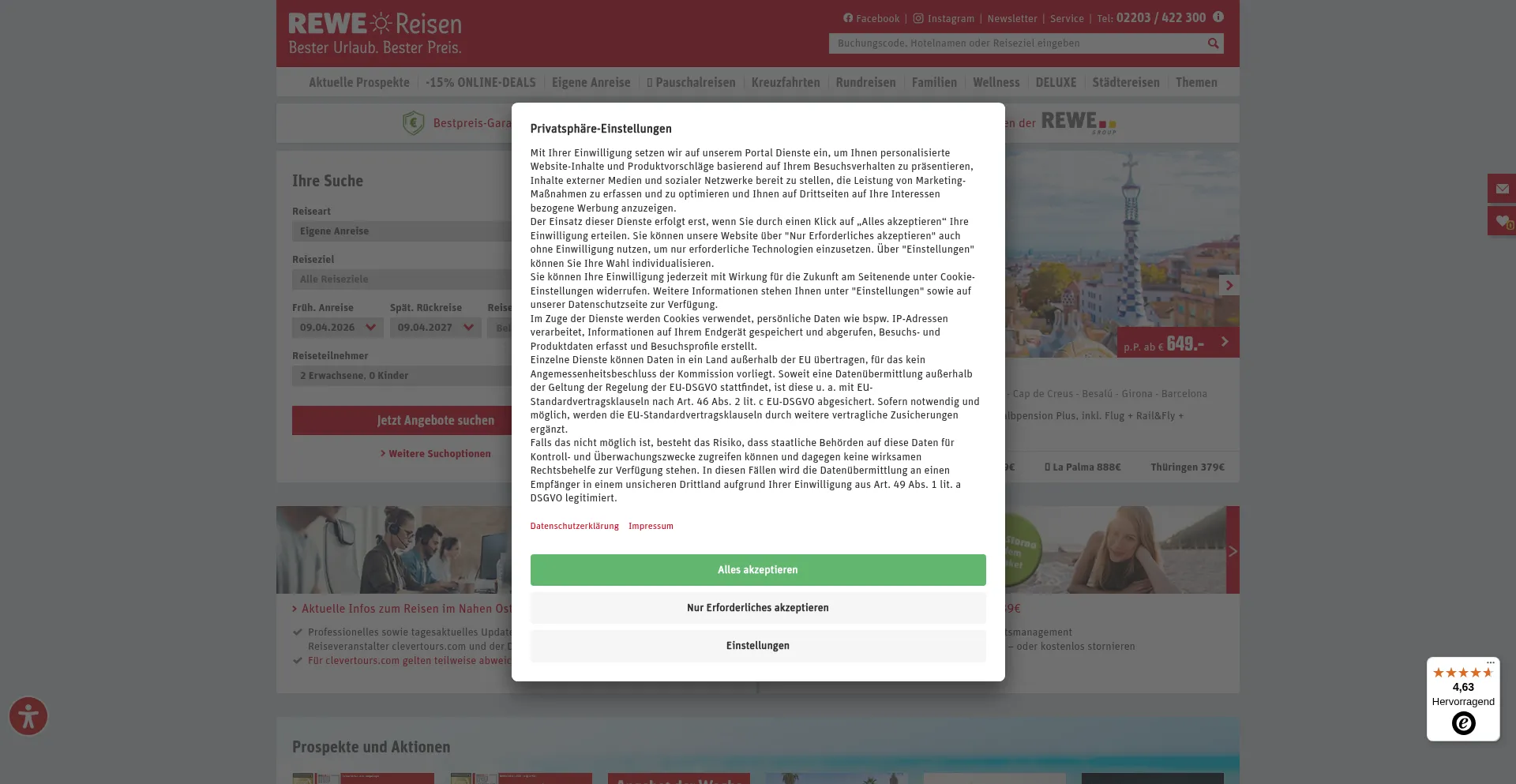 Rewe-reisen.de