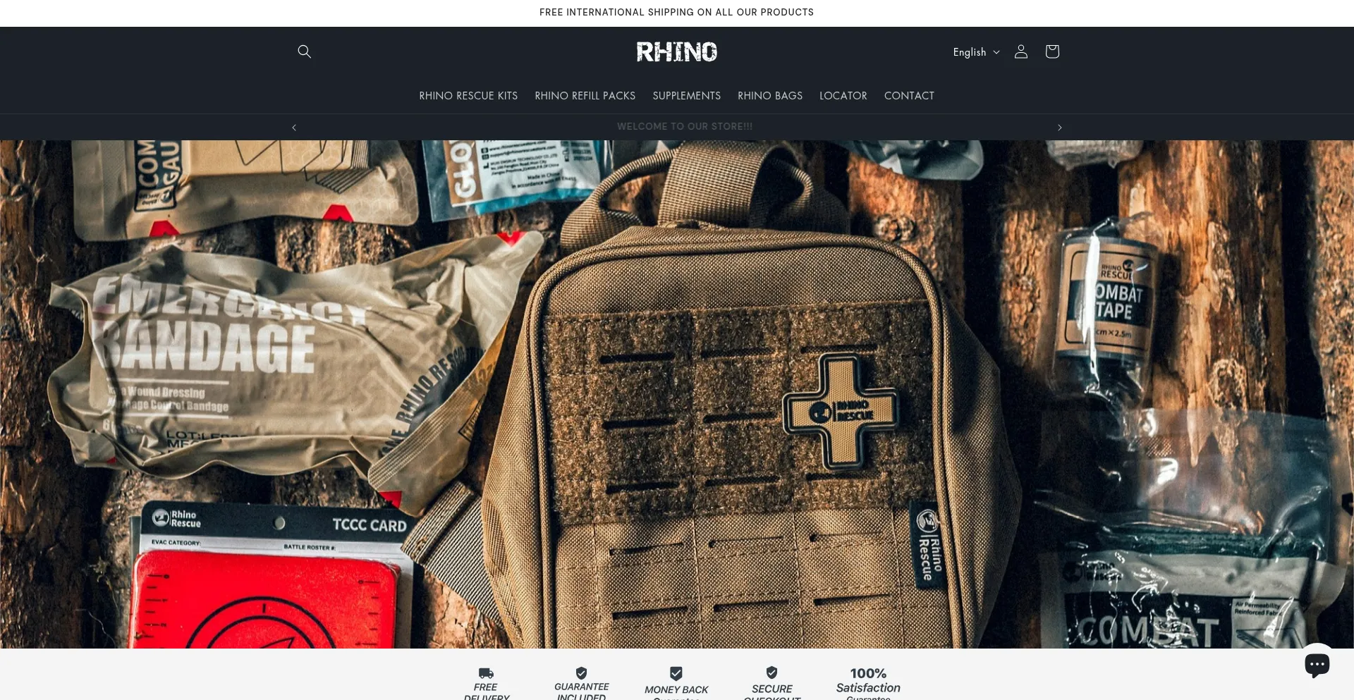 Website screenshot of Rhinoglobalstore.com