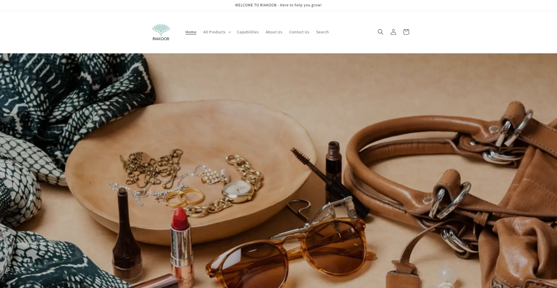 Website screenshot of Riakoob.com