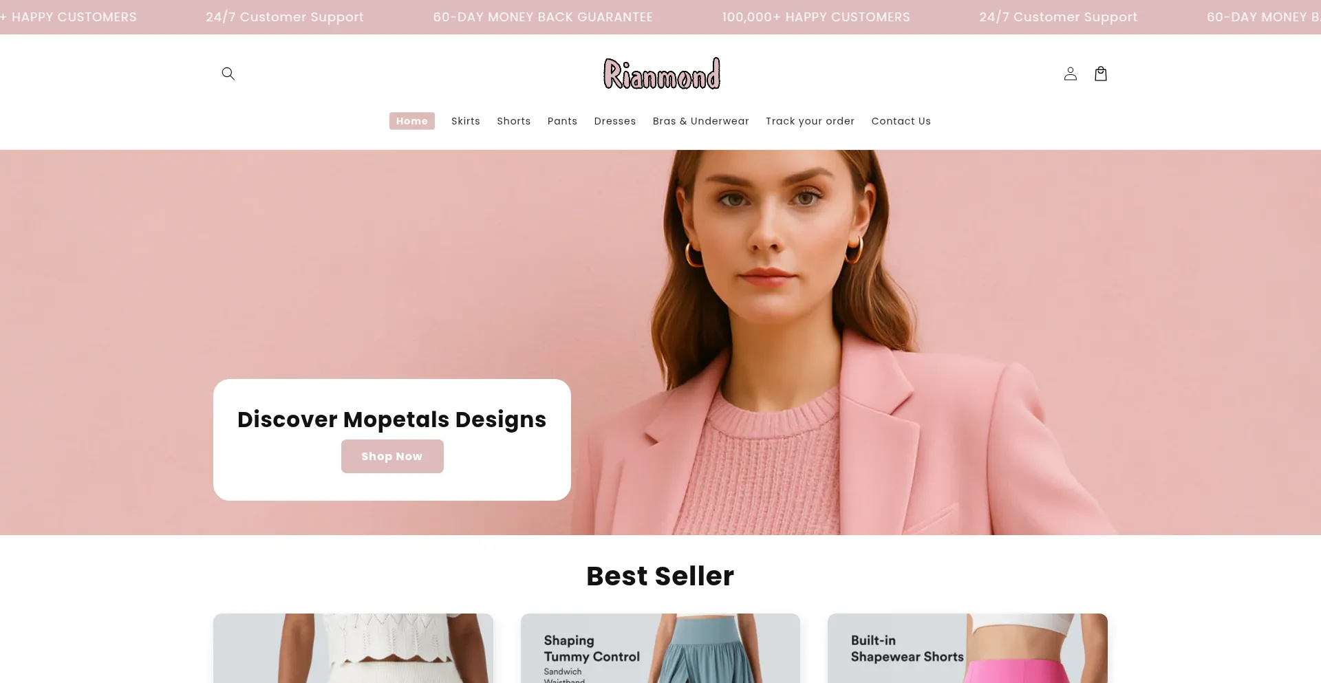 Website screenshot of Rianmond.com