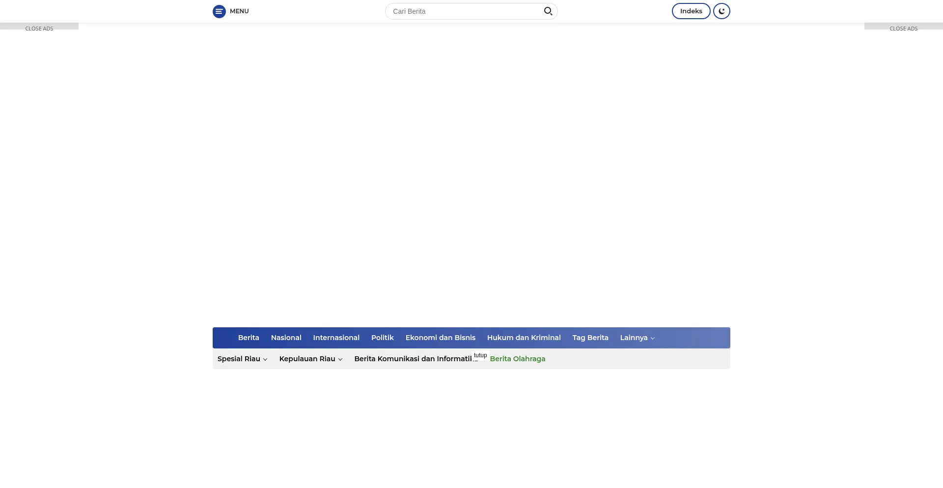 Website screenshot of Riauchannel.com