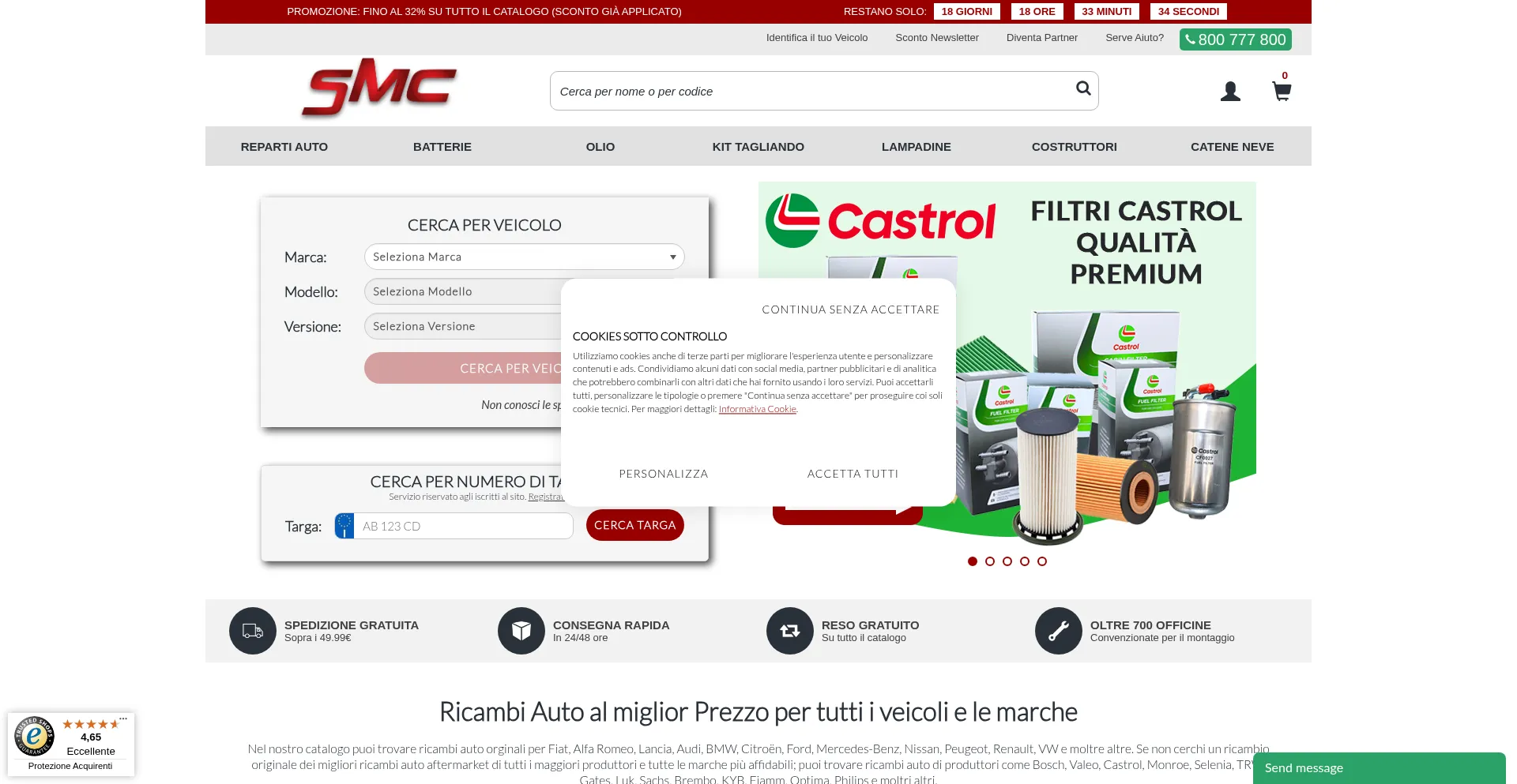 Ricambi-smc.it Screenshot
